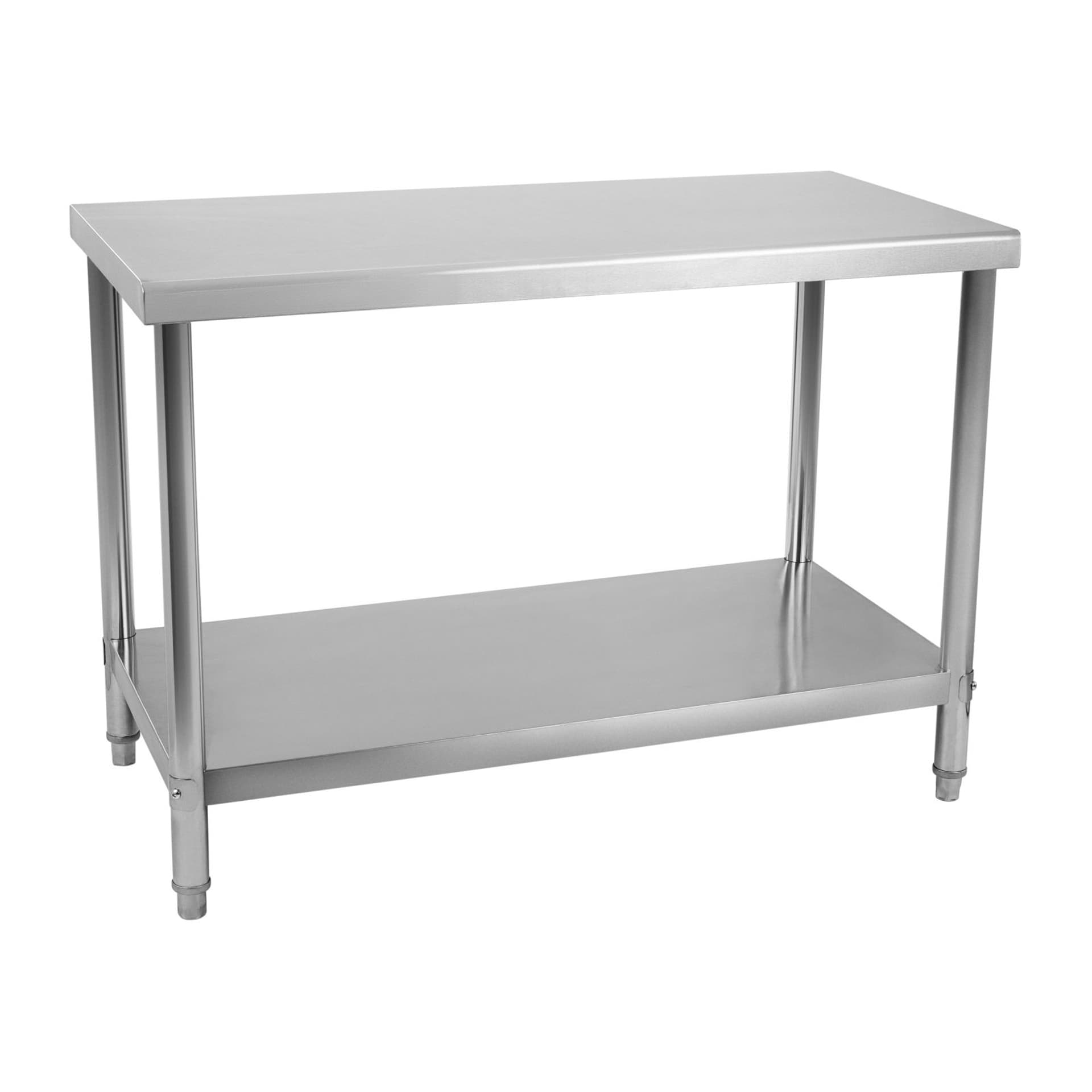 

Stół do kuchni blat roboczy stal nierdzewna dolną półka 120x60cm