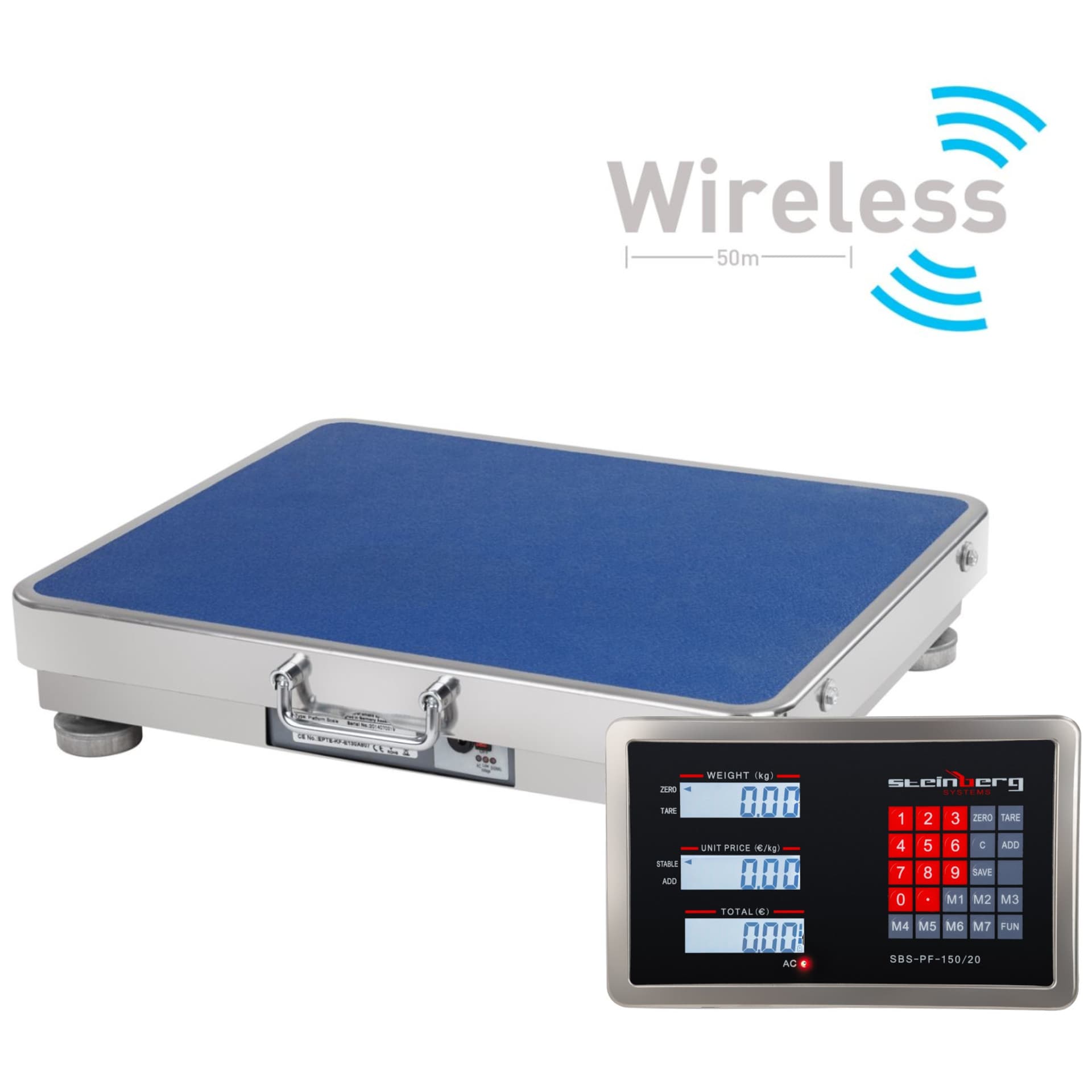 

Waga platforma walizkowa bezprzewodowa WiFi SBS-PF-A150/20 LCD do 150kg