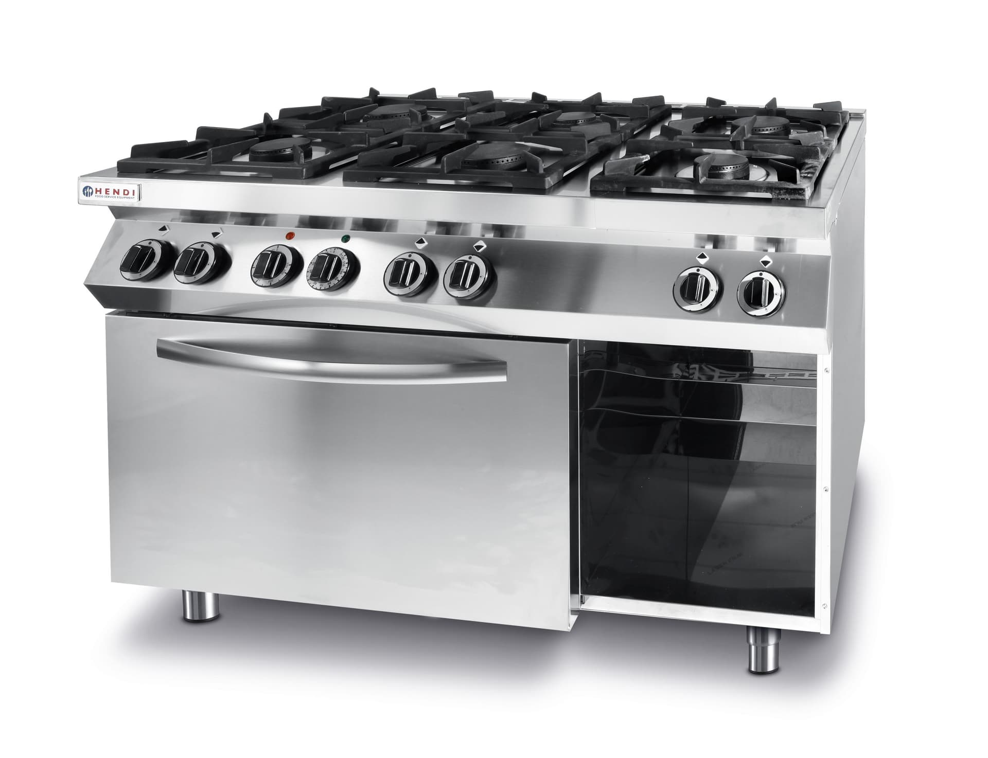 

Kuchnia gazowa 6 palników z piekarnikiem elektrycznym GN1/1 Kitchen Line - Hendi 225899