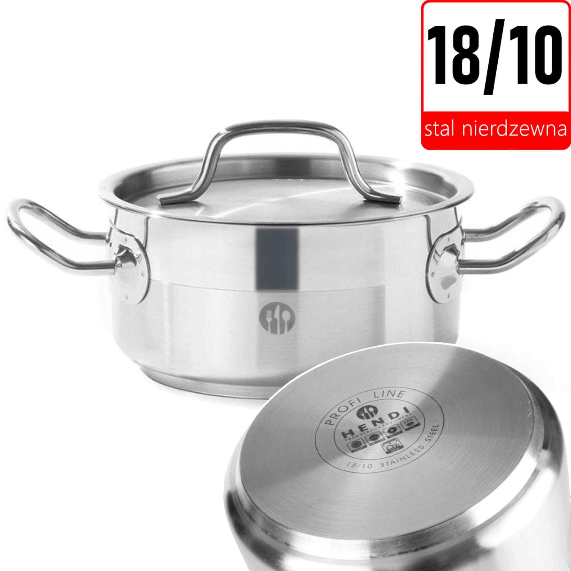 

Garnek niski Profi Line z pokrywką 7,5 l śr. 280 x 120 h - Hendi 830505