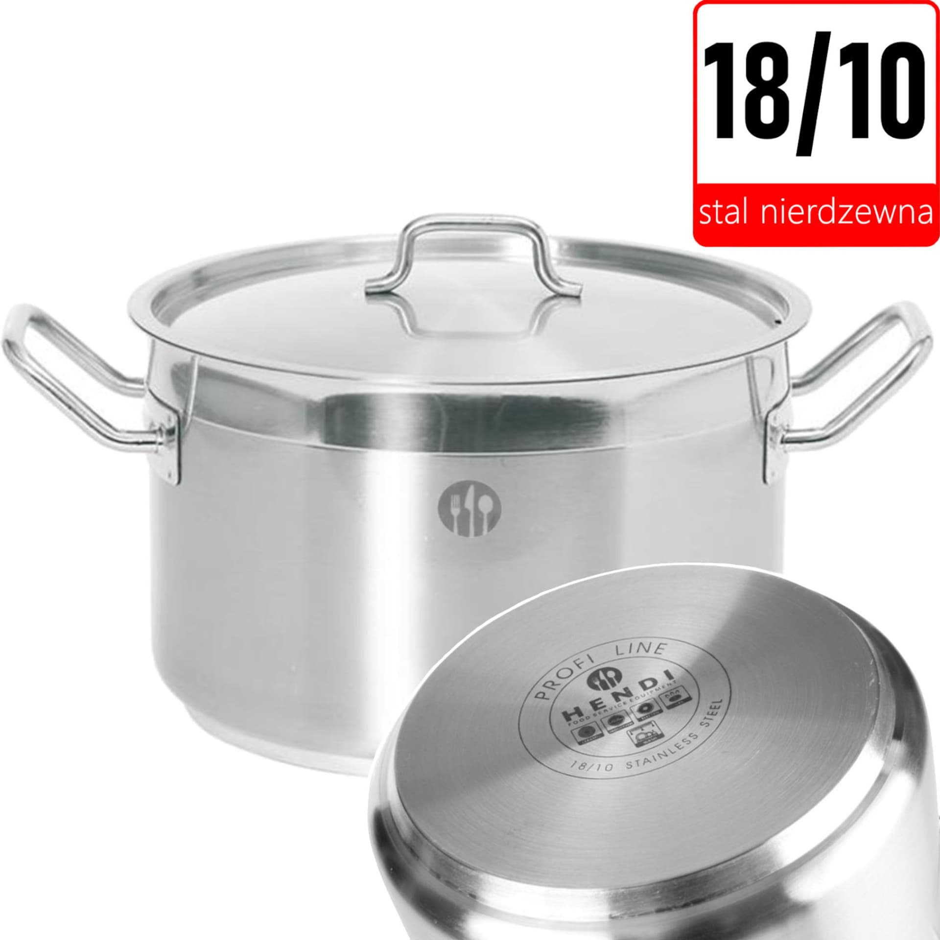 

Garnek średni Profi Line z pokrywką 23,5 l śr. 360 x 230 h - Hendi 831700