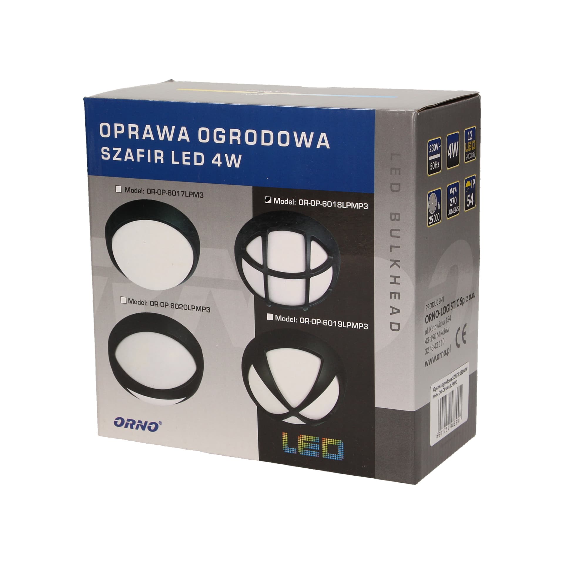 

Oprawa ogrodowa SZAFIR LED 4W, kratka