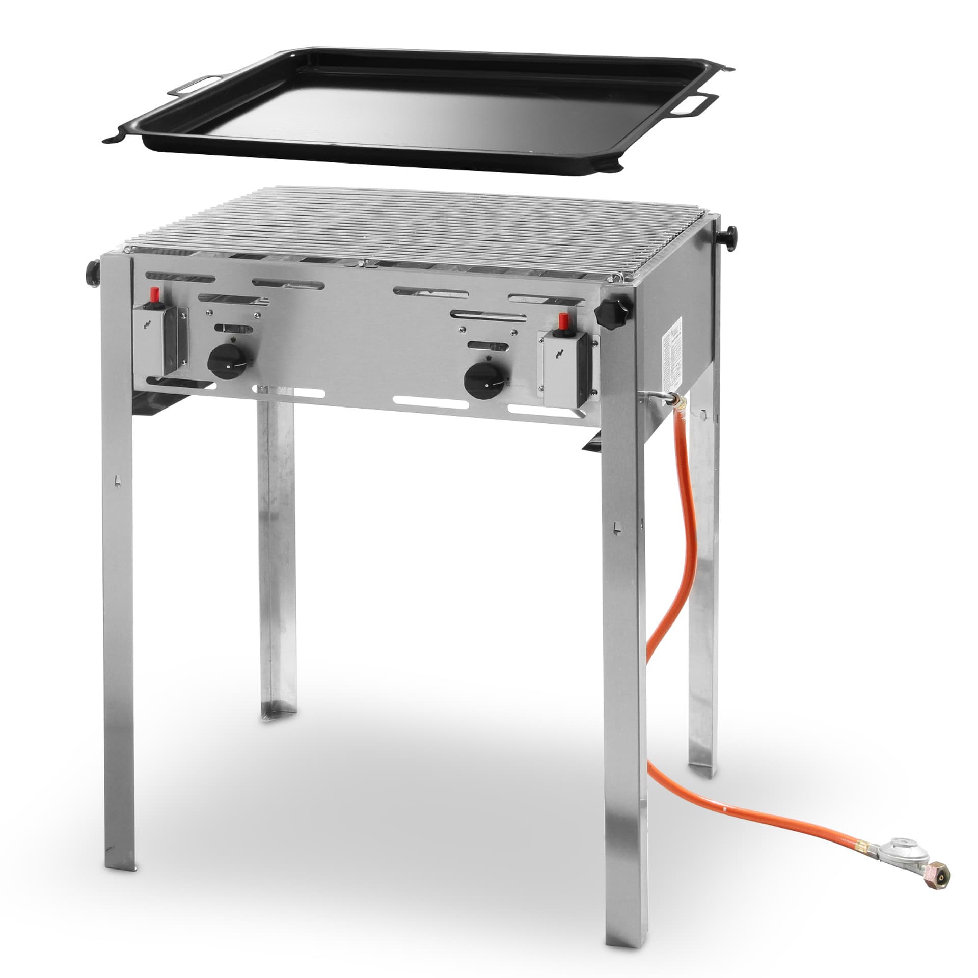 

Grill gazowy z patelnią Grill Master Maxi 590x480mm 11.6kW - Hendi 154717