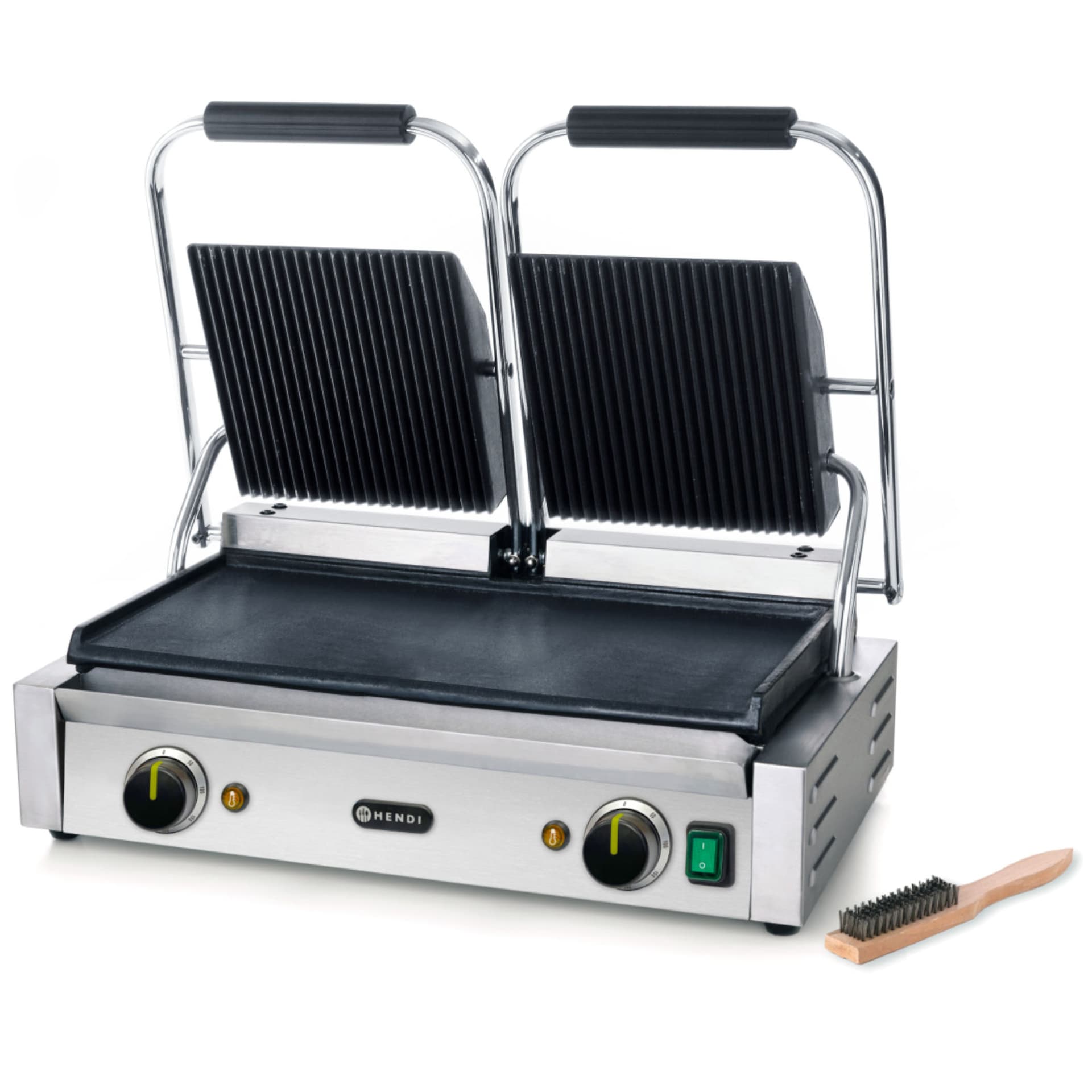 

Kontakt grill kontaktowy góra ryflowana dół gładki 3600W - Hendi 263808