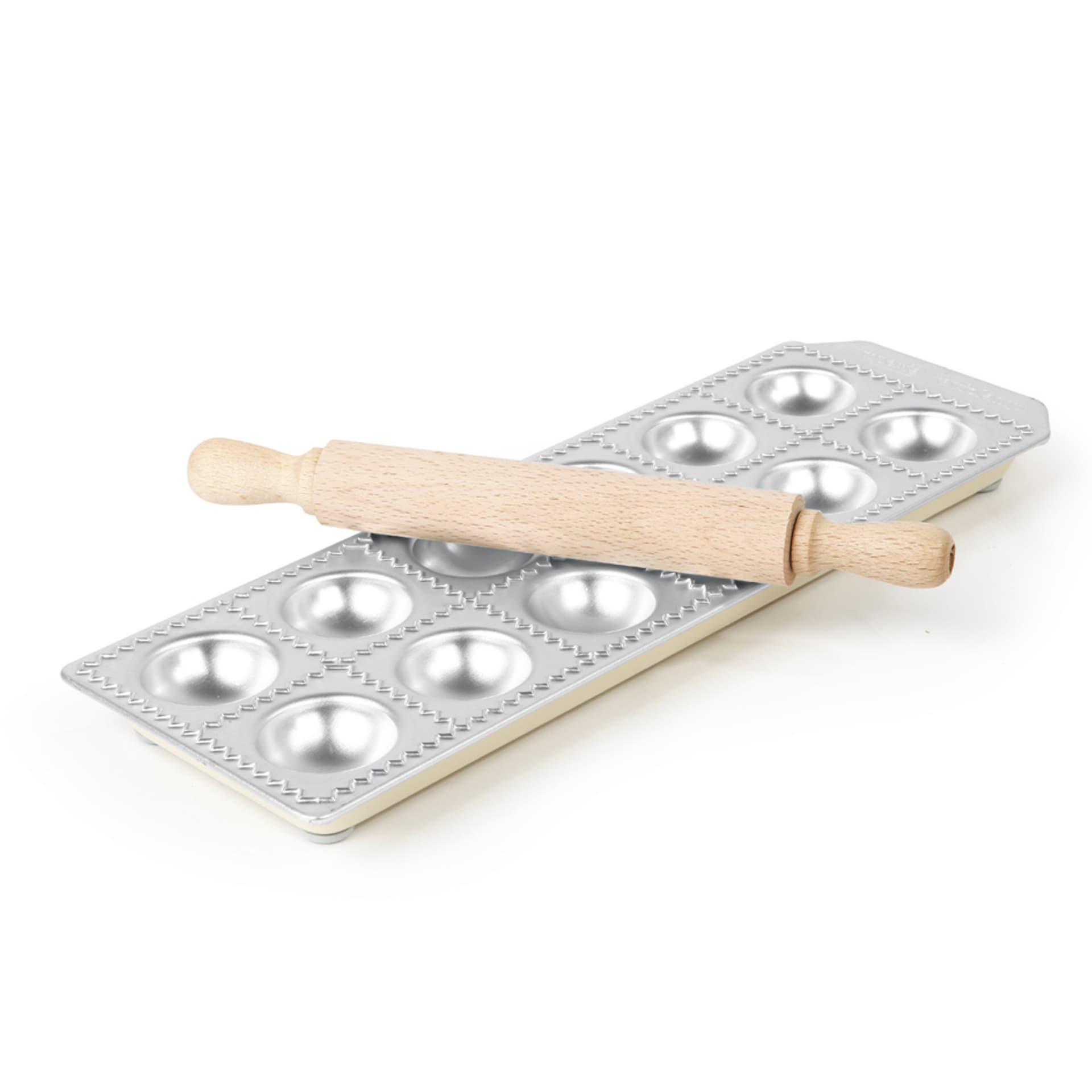 

Foremka z wałkiem do wyrobu okrągłych pierożków Ravioli 12szt - Hendi 975541