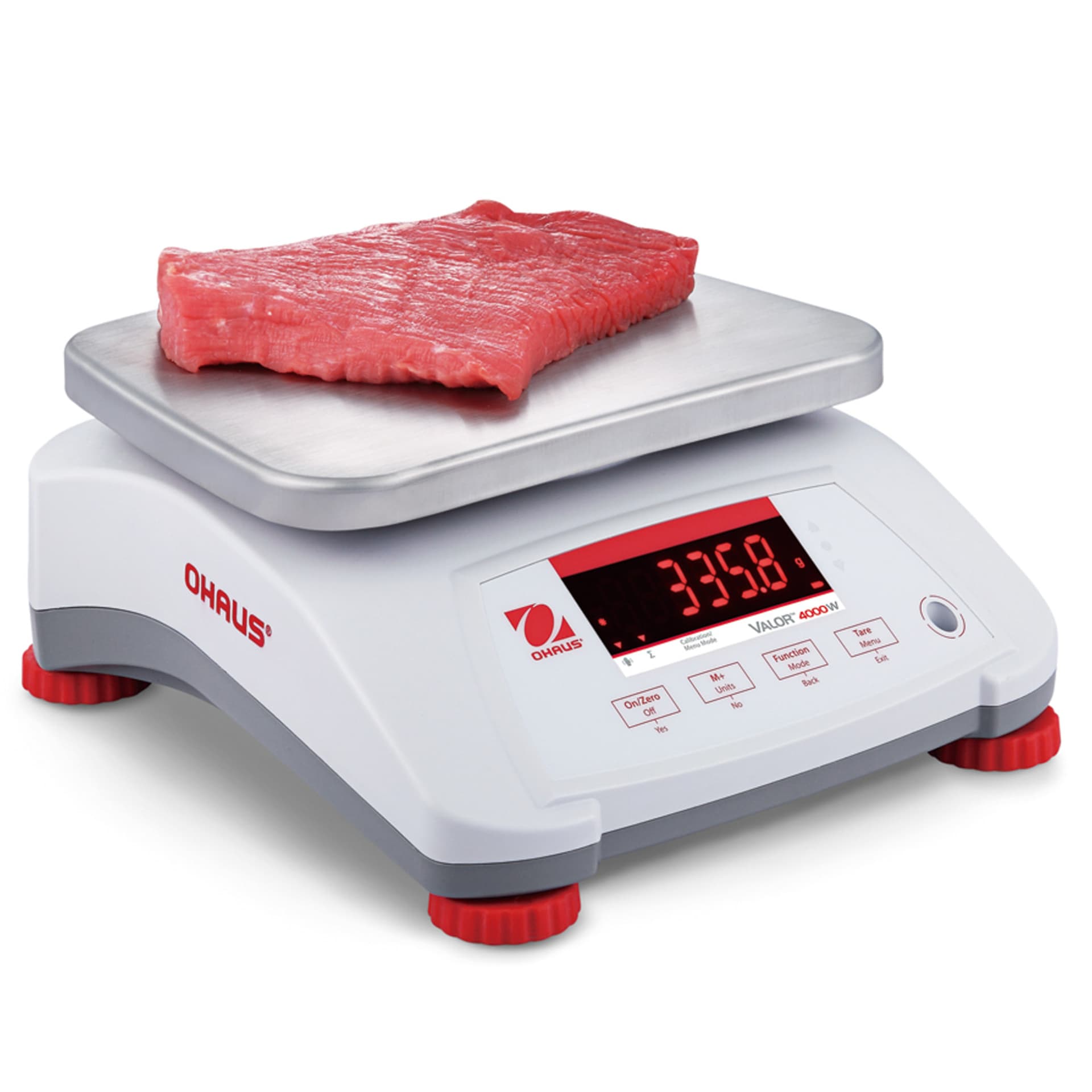 

Waga VALOR 4000 z legalizacją kuchenna gastronomiczna wodoodporna IP68 LED 3Kg / 1g - OHAUS V41PWE3T-M