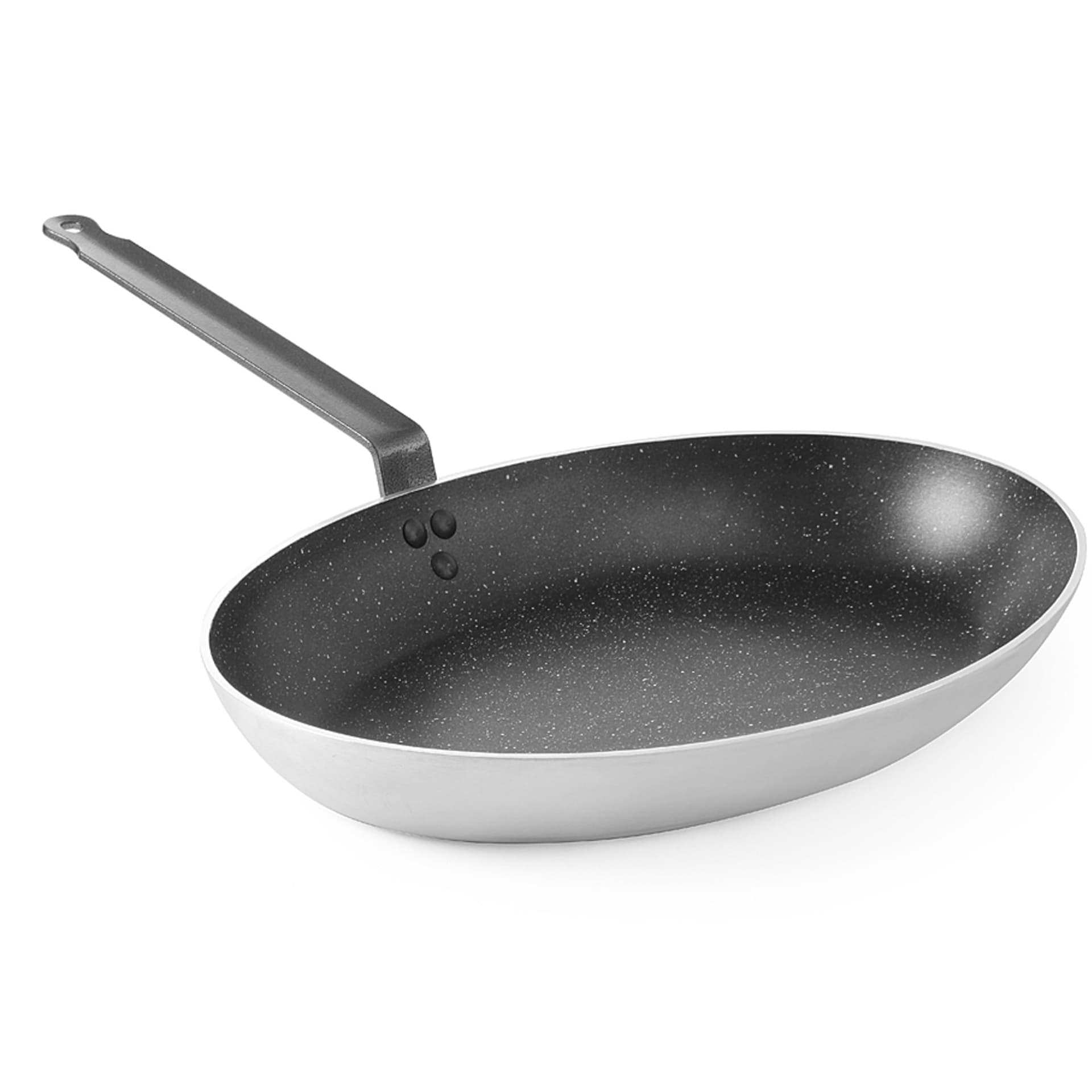 

Patelnia do ryb z powłoką marmurkową owalna 280x400mm - Hendi 627716