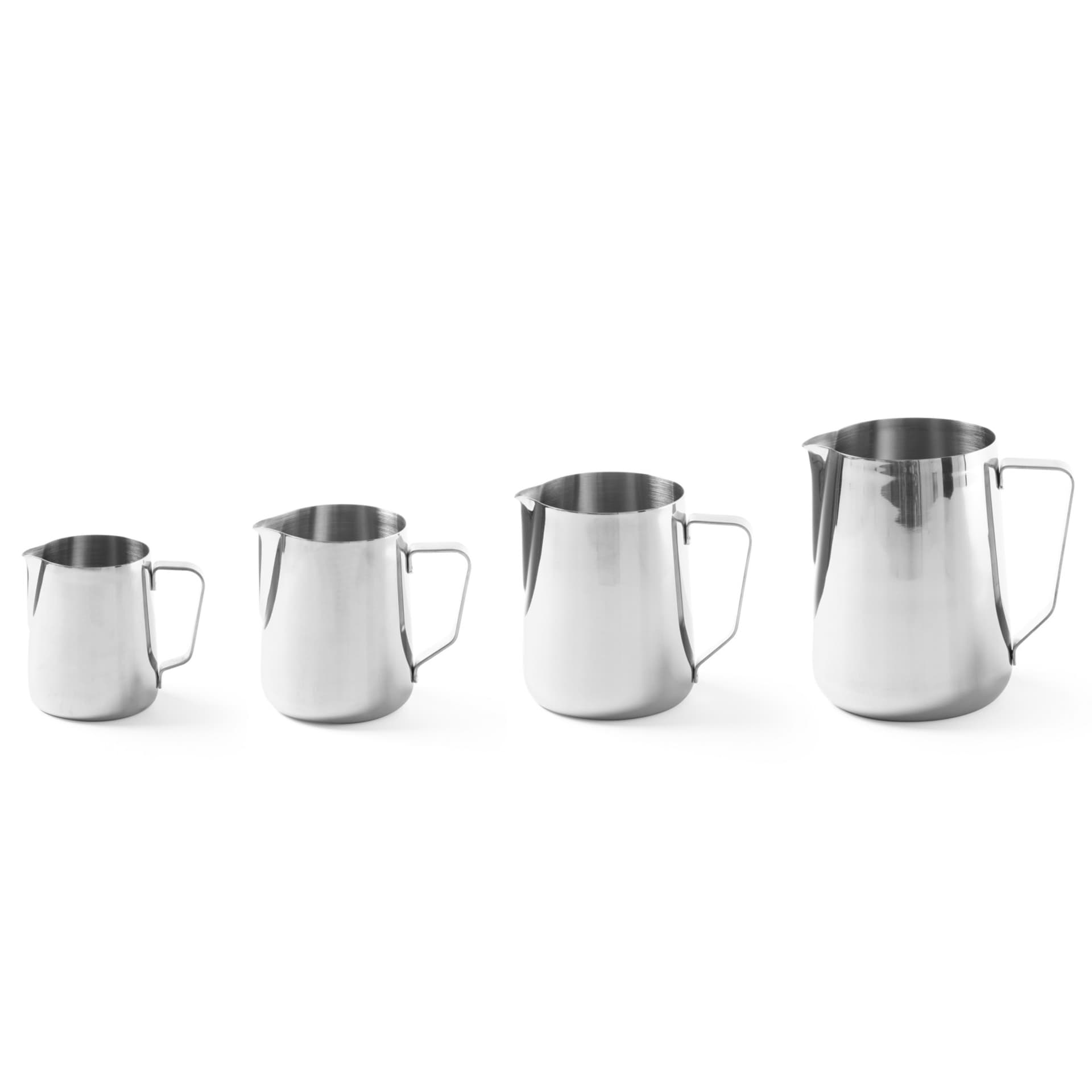 

Dzbanek kubek stalowy do spieniania mleka do kawy cappuccino 0.9L - Hendi 451526