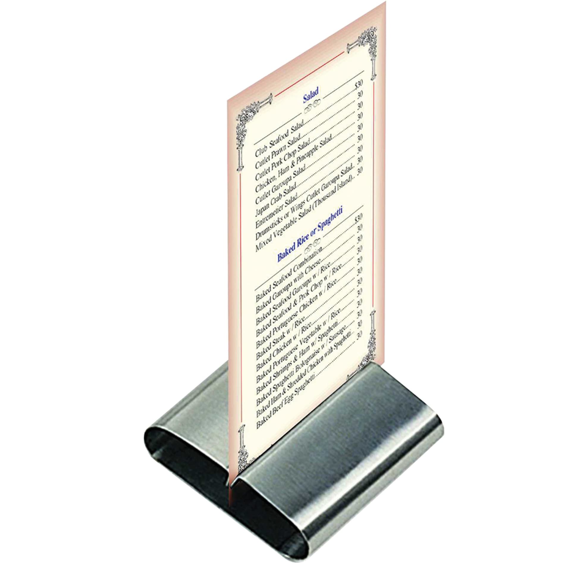 

Podstawka stojak pod kartę menu stalowy nierdzewny zestaw 6szt - Hendi 665251