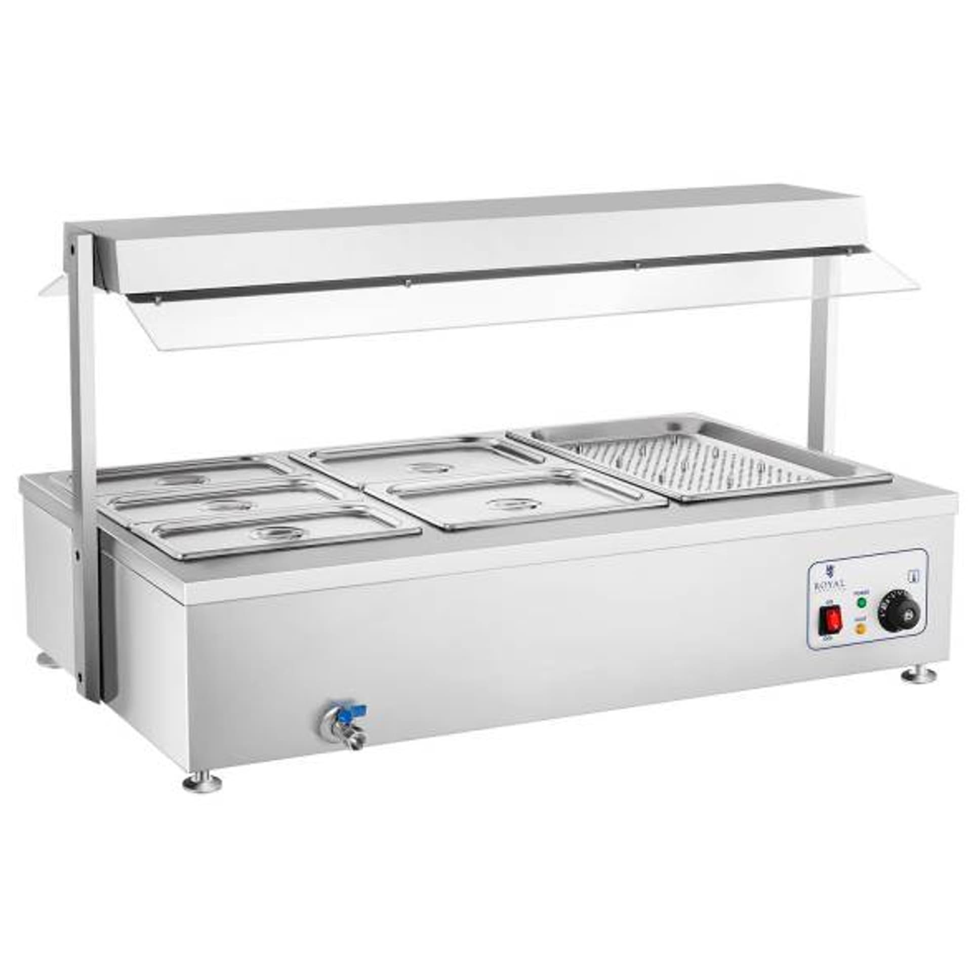 

Bemar wodny podgrzewacz wolnostojący z kranem 6 x GN 150mm 55L Royal Catering