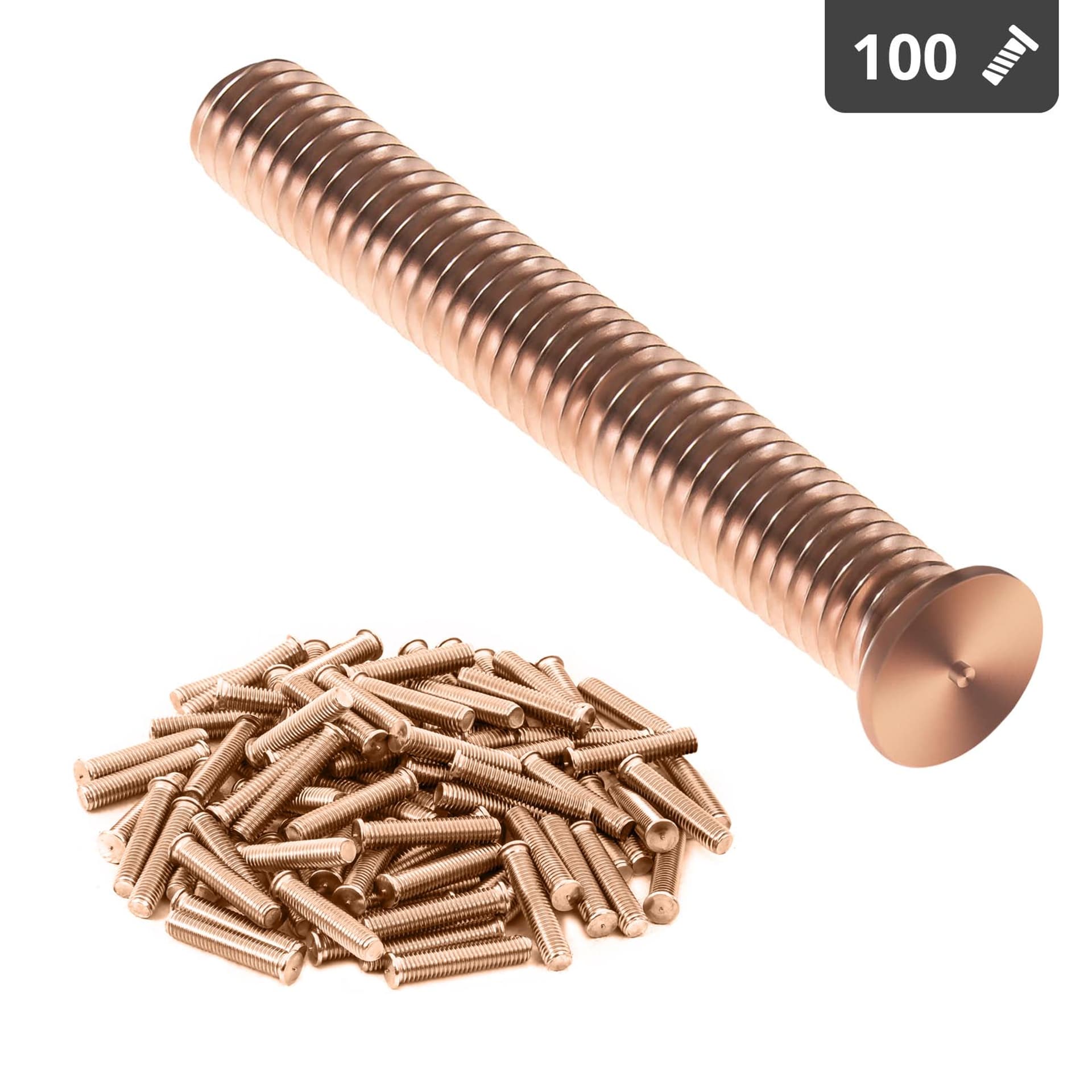 

Kołki do zgrzewania zgrzewarki przypawarki ze stali miedziowanej M5 35mm Stamos Germany 100 szt.