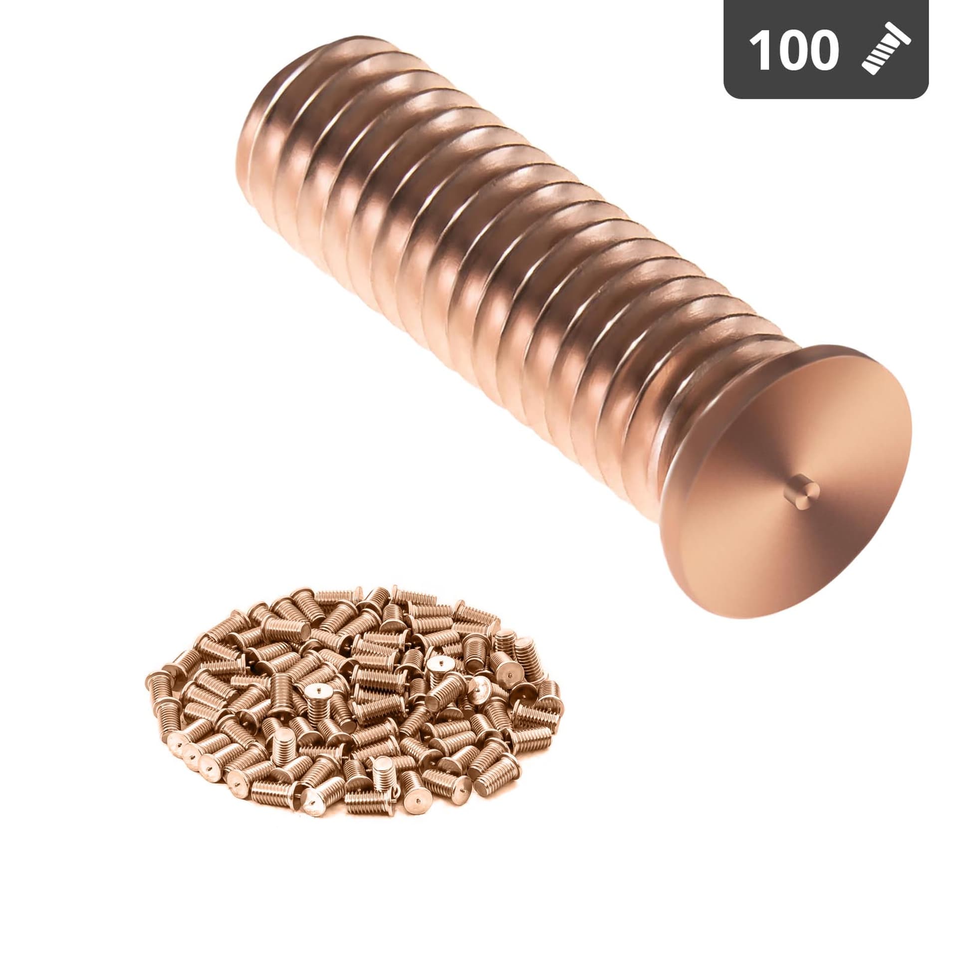 

Kołki do zgrzewania zgrzewarki przypawarki ze stali miedziowanej M6 20mm Stamos Germany 100 szt.