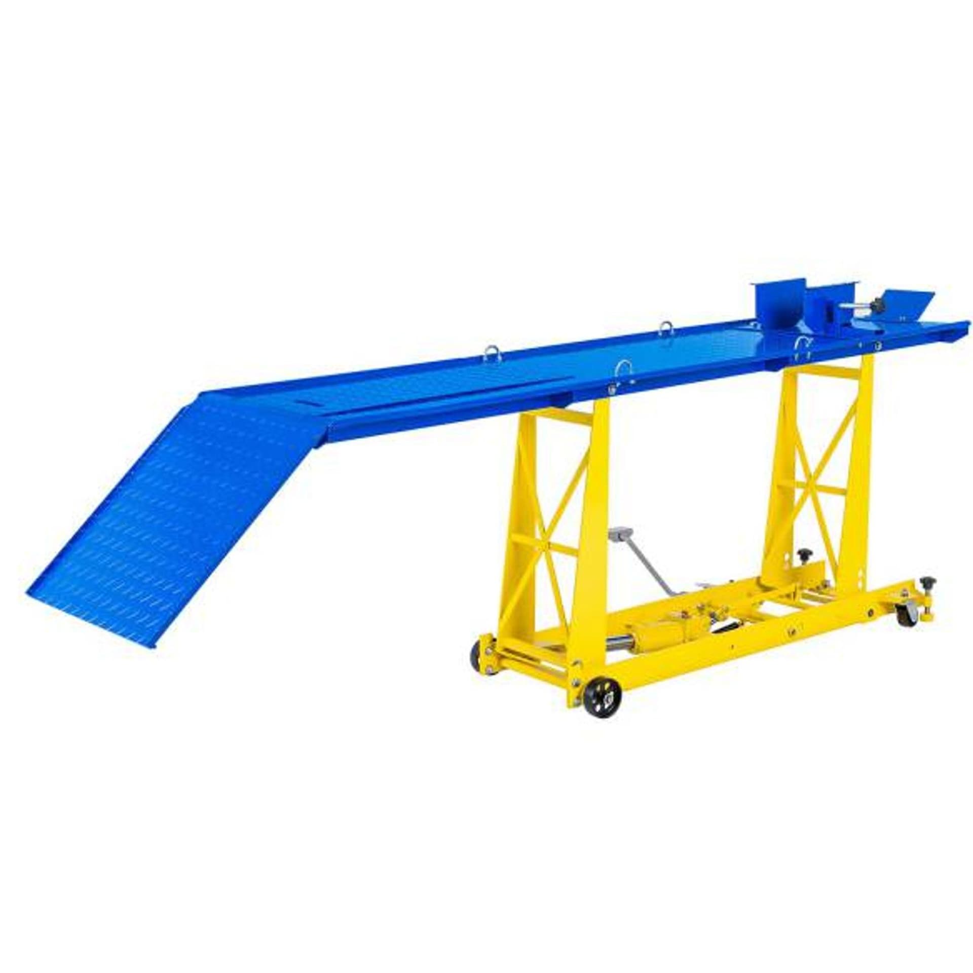 

Platforma winda podnośnik stołowy motocyklowy do motocykli z podjazdem 450kg 206 x 55 cm MSW MHB-450-780.1