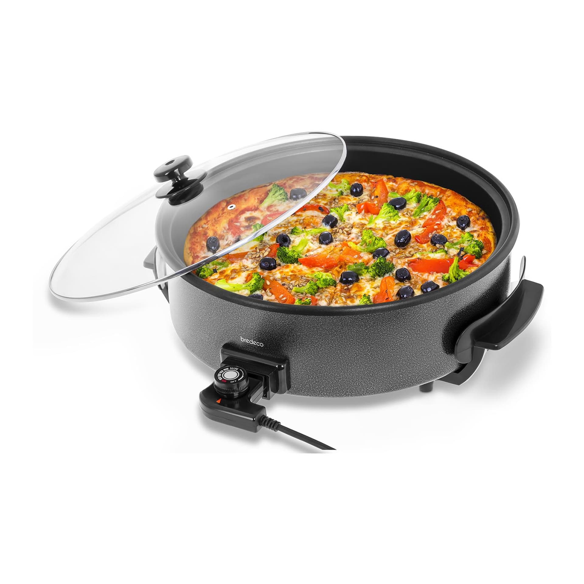 

Multipatelnia patelnia do pizzy bekonu teflonowa 40cm 1400W Bredeco