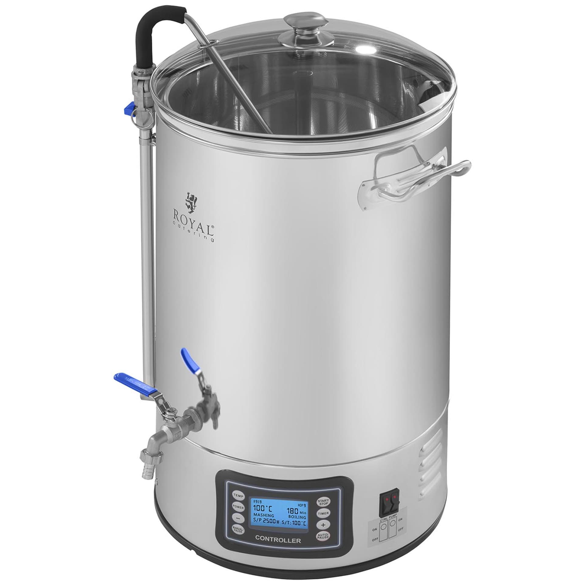 

Kocioł warzelny zacierny mini browar do piwa LCD 40L 230V Royal Catering