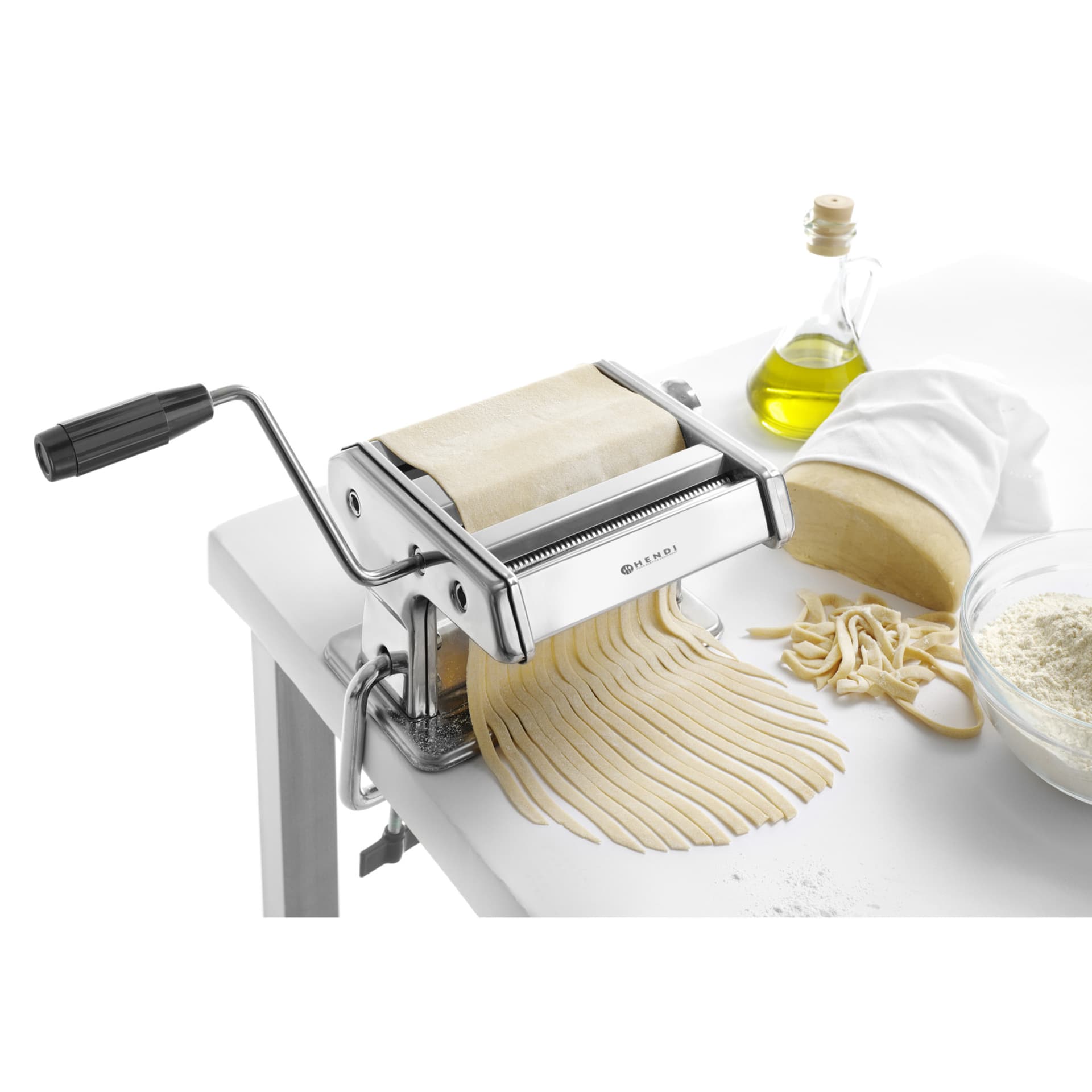 

Ręczna maszynka urządzenie do makaronu tagliatelle fettuccine do 140mm Hendi 224830
