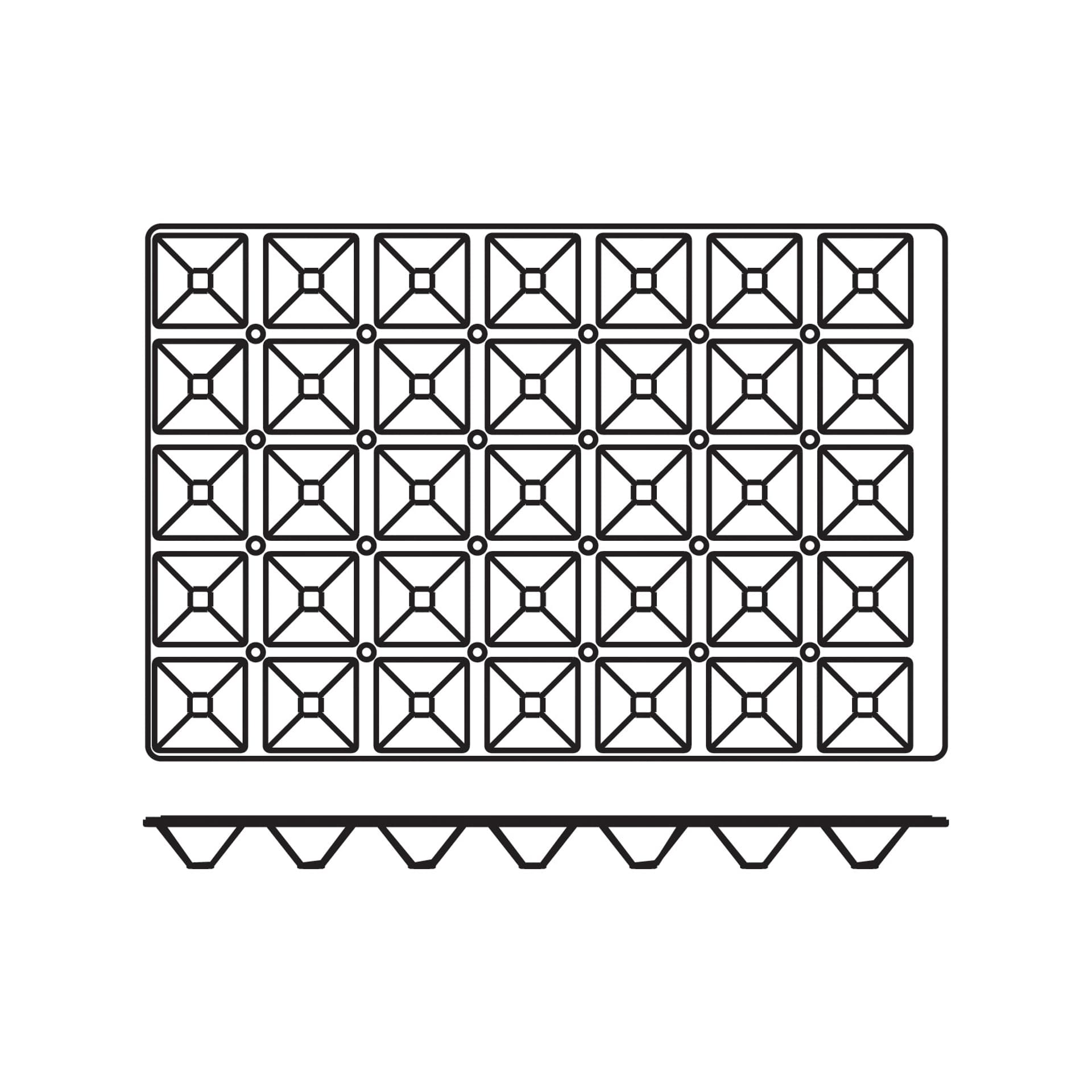 

Foremki silikonowe nieprzywierające do pieczenia PYRAMIDE 600x400mm Hendi 676264