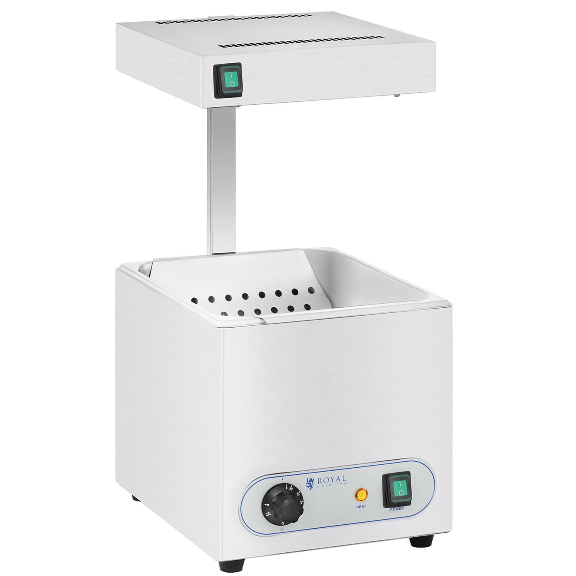 

Podgrzewacz do frytek z promiennikiem ciepła 850W Royal Catering RCWG-1500