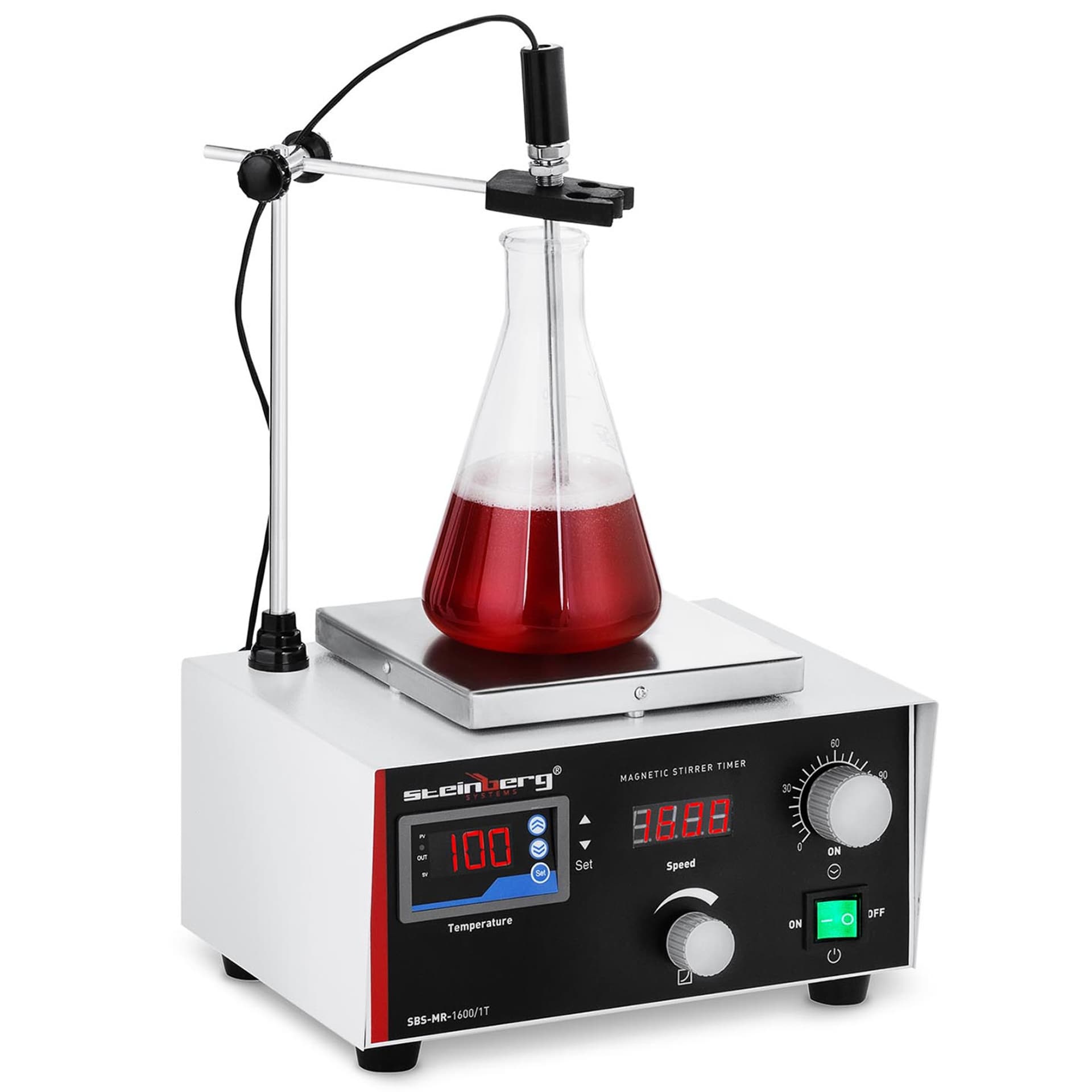 

Mieszadło magnetyczne laboratoryjne 100C timer + mieszadełka