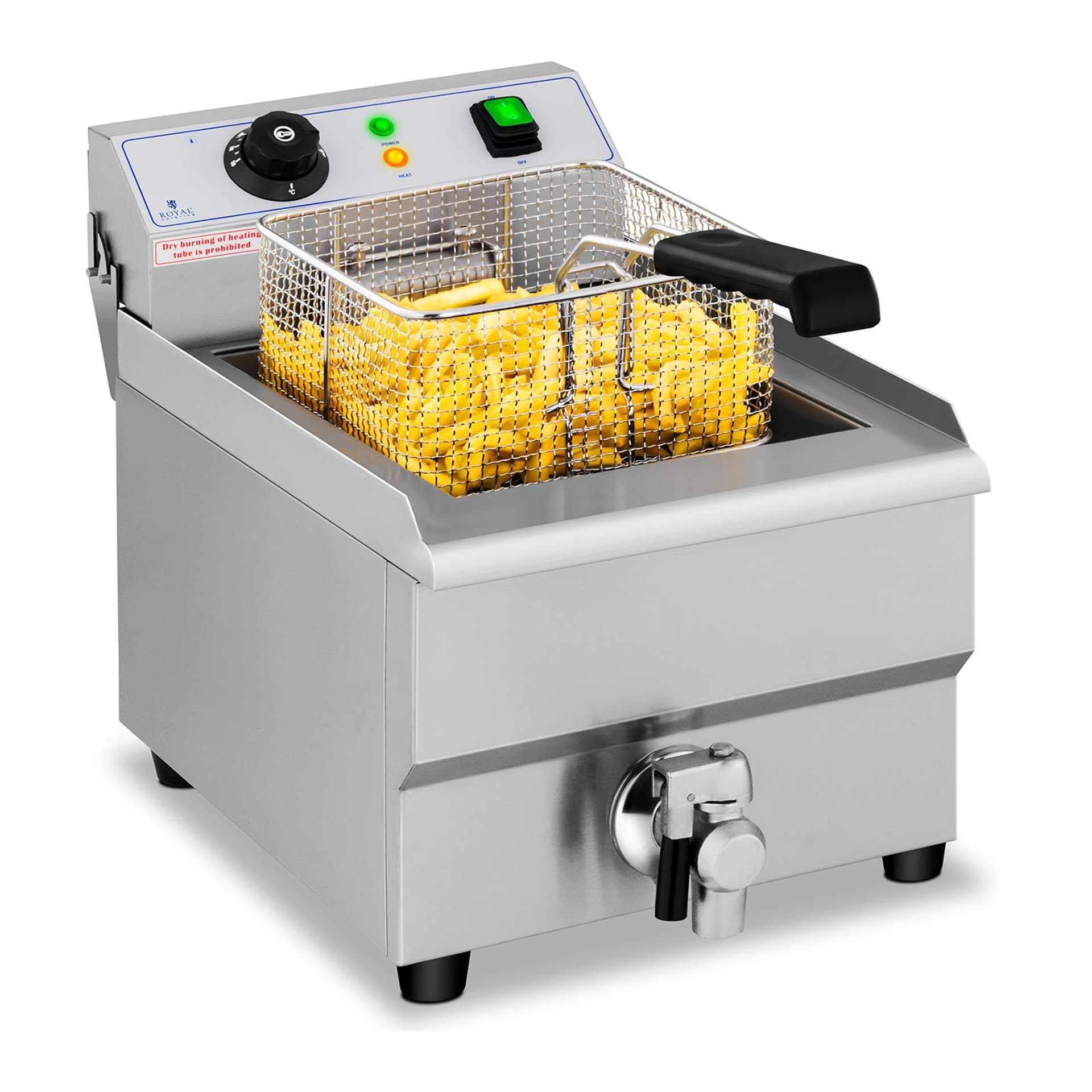 

Frytownica nastawna gastronomiczna elektryczna z kranem 230 V 3500W 16 L