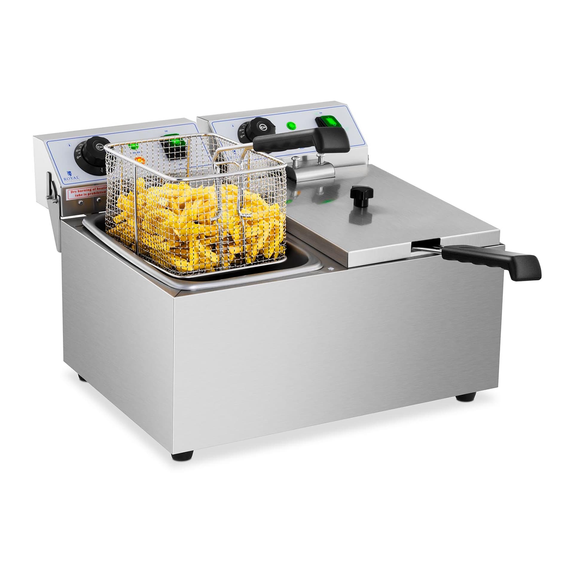 

Frytownica podwójna gastronomiczna elektryczna 230 V 2 x 3200W 2 x 8 L