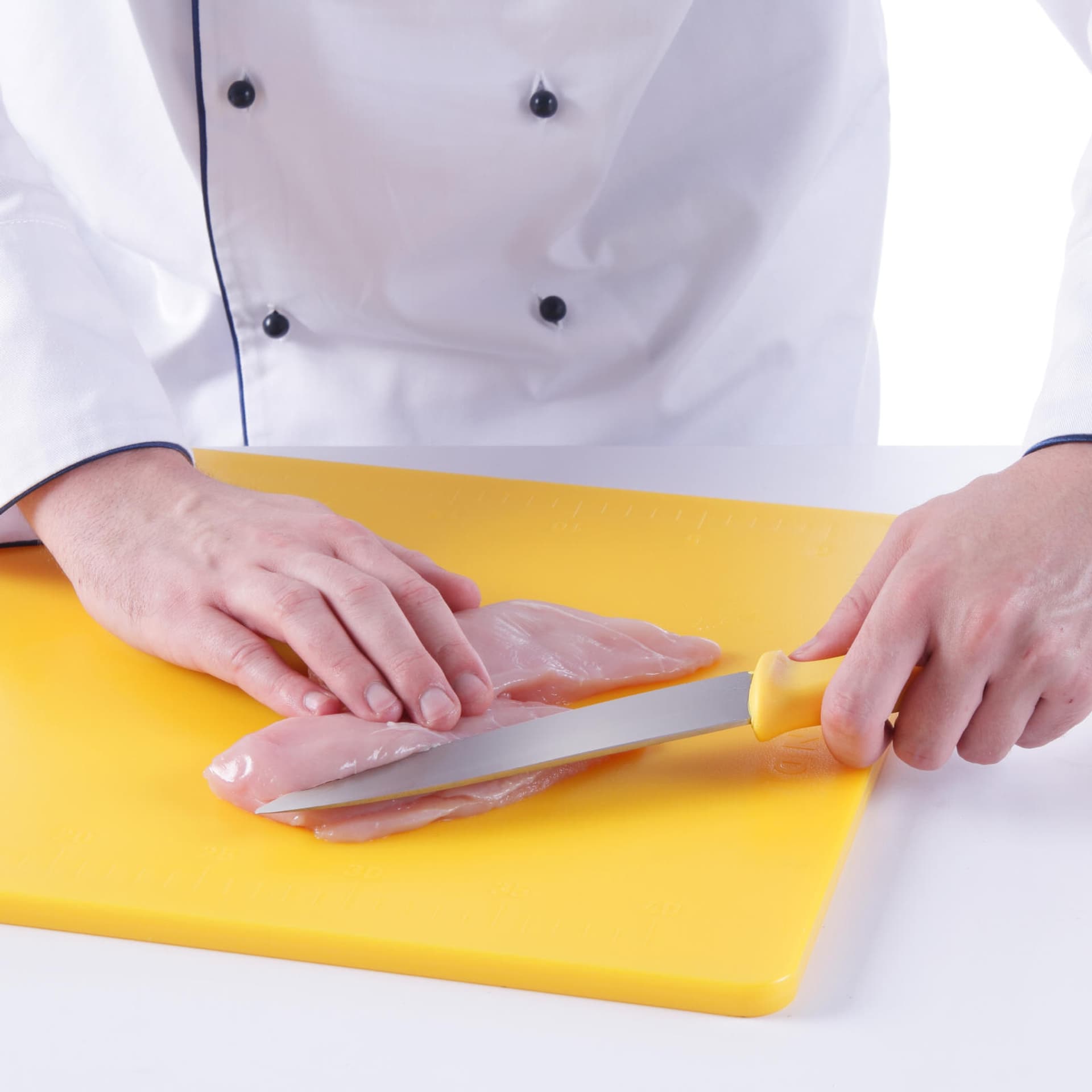 

Nóż do filetowania drobiu HACCP 300mm - żółty - HENDI 842539