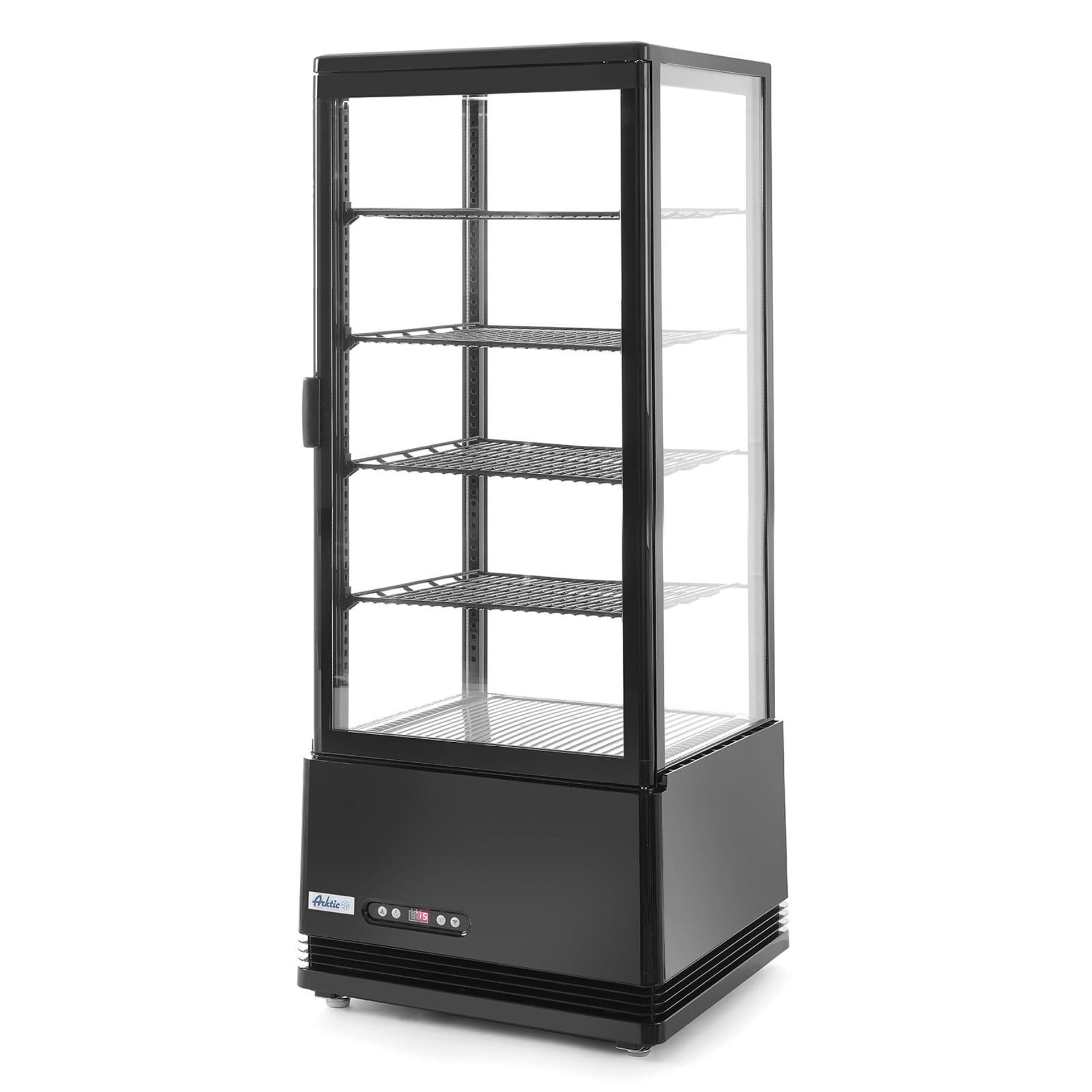 

Witryna chłodnicza cukiernicza 4 półki 98L LED - czarna