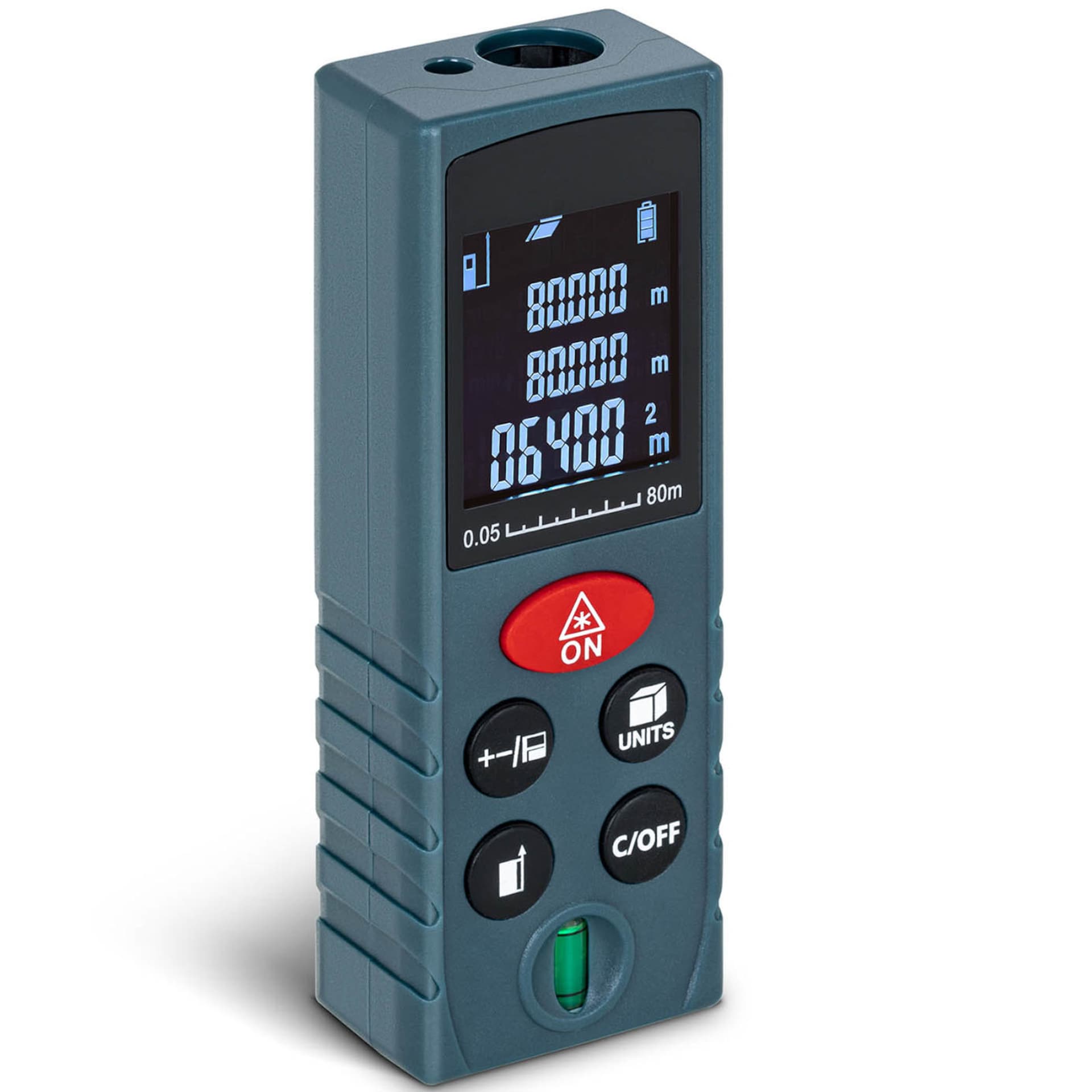 

Dalmierz laserowy z wyświetlaczem LCD 80 m / 2 mm