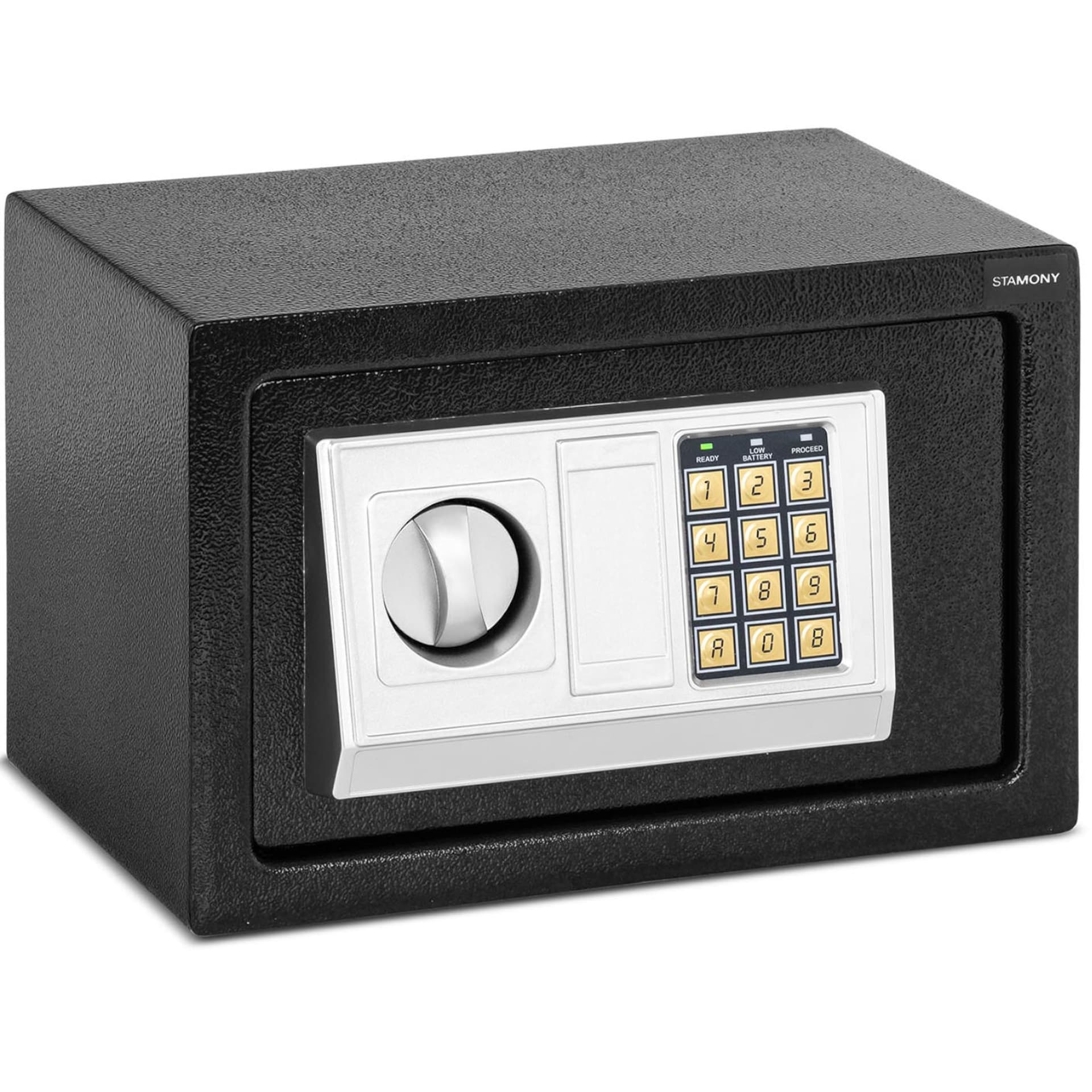 

Sejf domowy elektroniczny skrytka na szyfr i klucz 31x20x20 cm