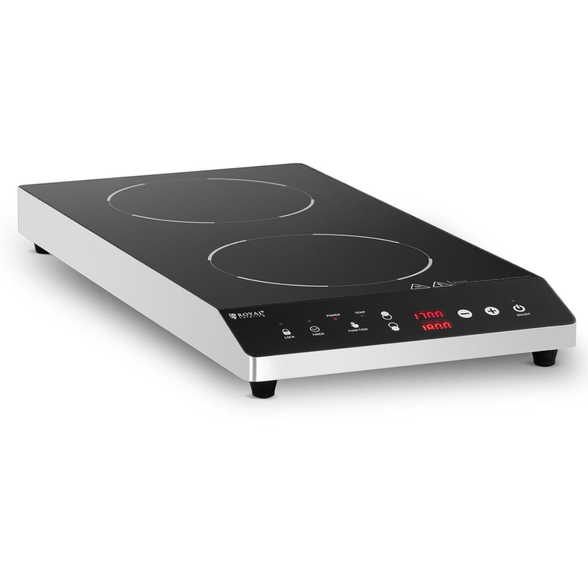 

Kuchenka płyta indukcyjna nastawna 2 pola grzewcze śr. 26 cm LED 1800 W