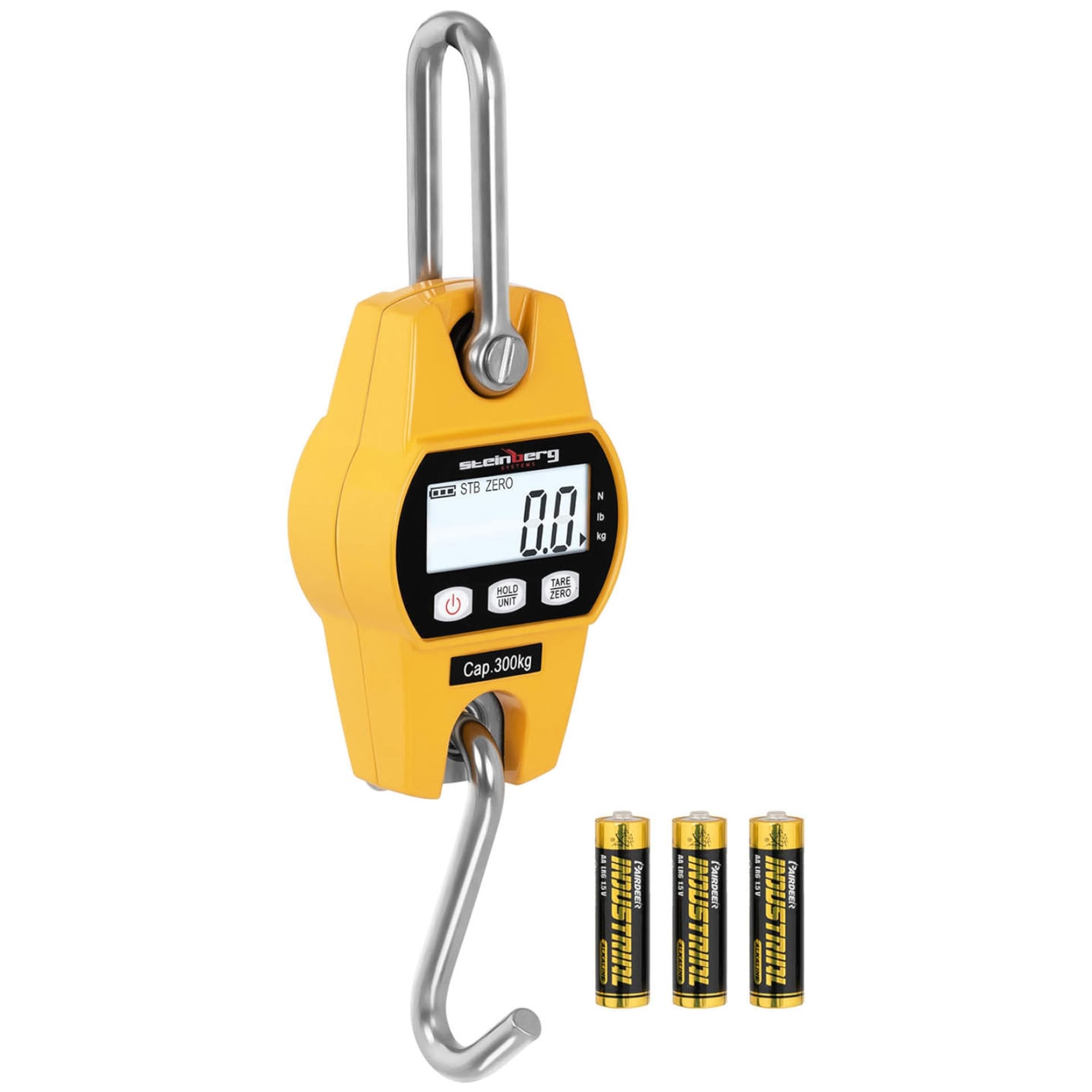

Waga hakowa podwieszana magazynowa do 300 kg / 0.1 kg LCD