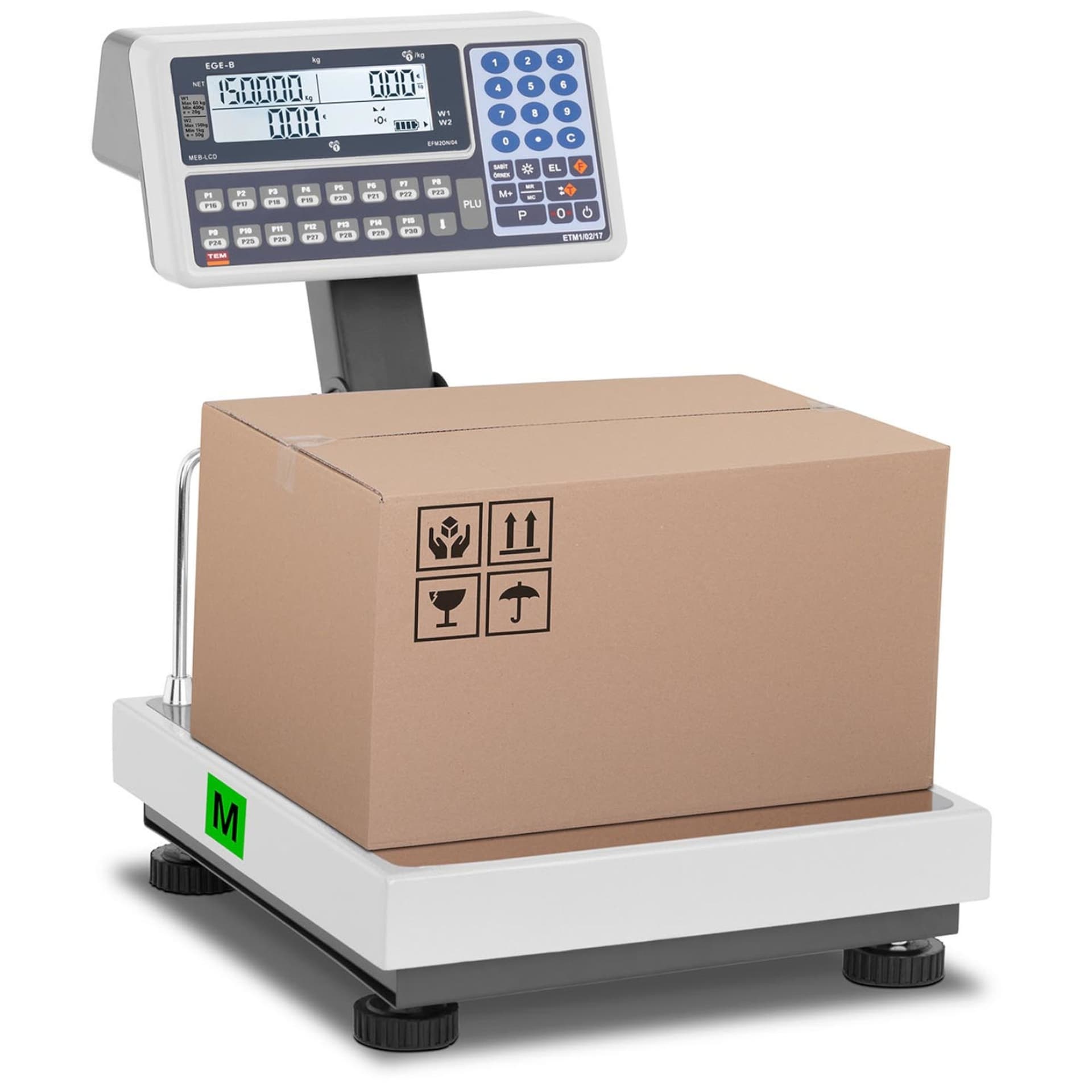 

Waga sklepowa handlowa 150 kg / 0,05 kg LCD M LEGALIZACJA