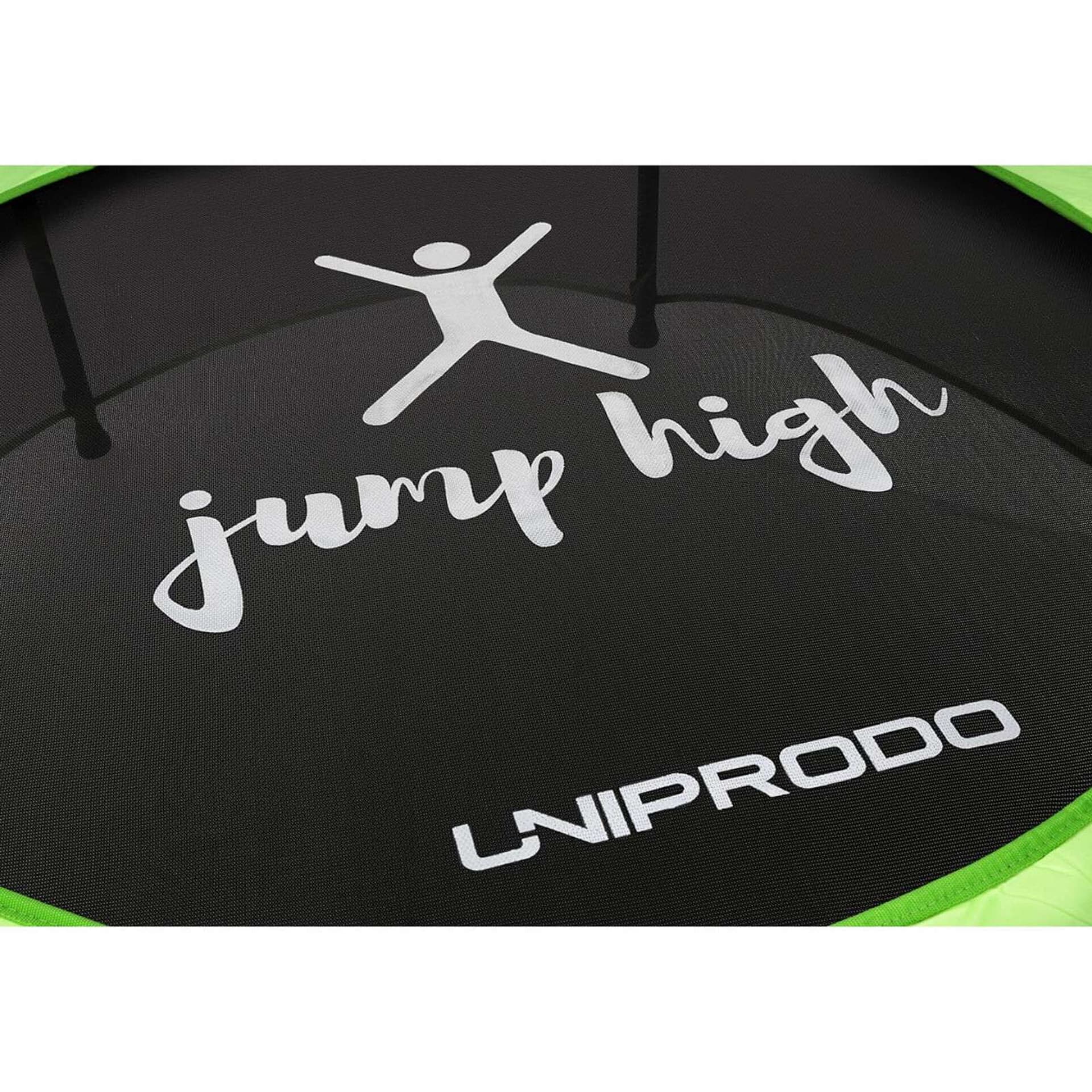 

Trampolina dla dzieci z siatką zabezpieczającą do 50 kg śr. 140 cm zielona
