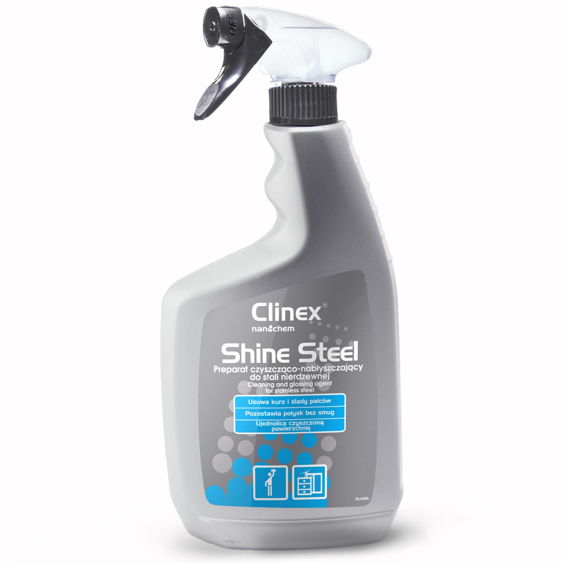 

Preparat do czyszczenia i nabłyszczania mebli i urządzeń ze stali nierdzewnej CLINEX Shine Steel 650ML