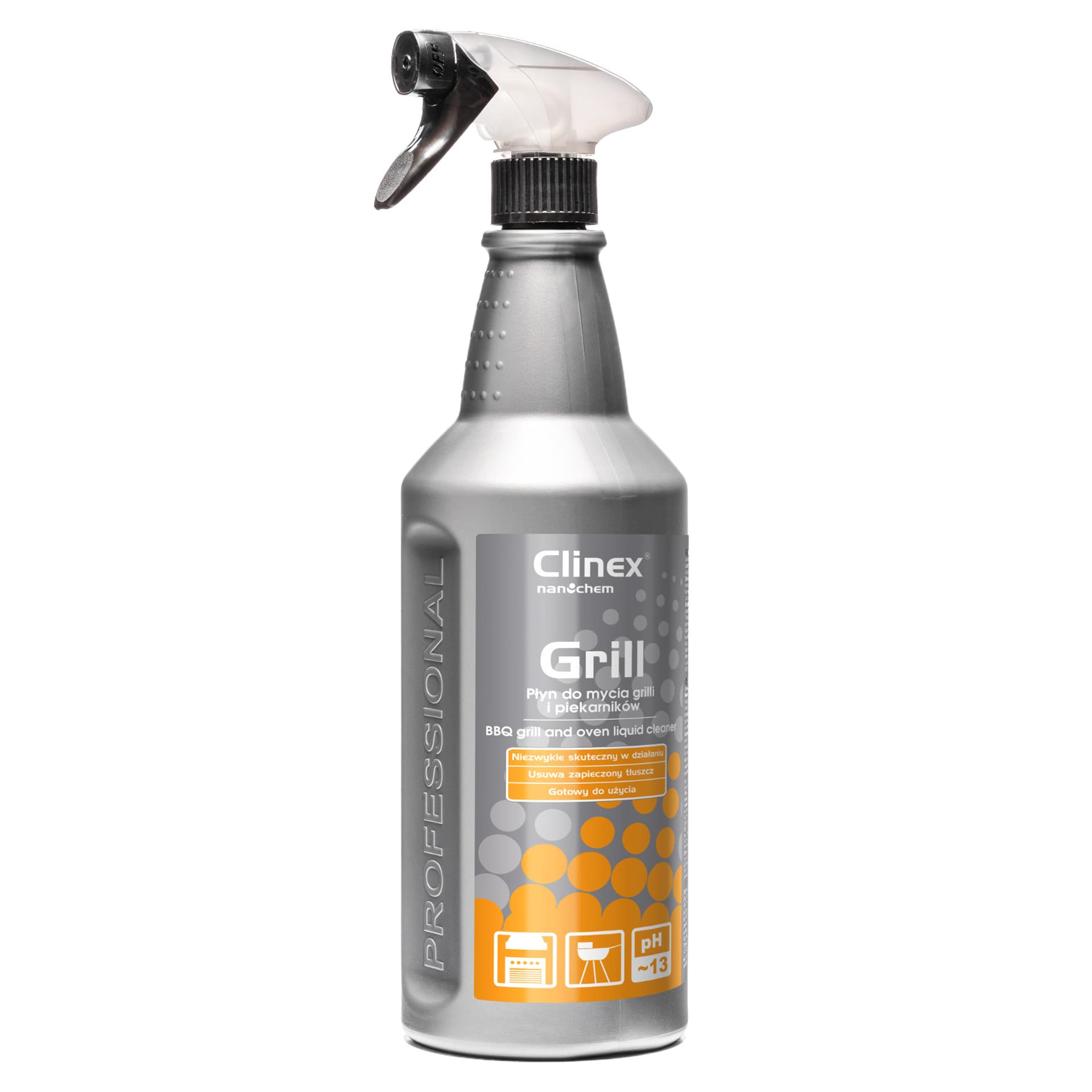 

Skuteczny środek do mycia grilla rożna piekarnika wędzarni CLINEX Grill 1L