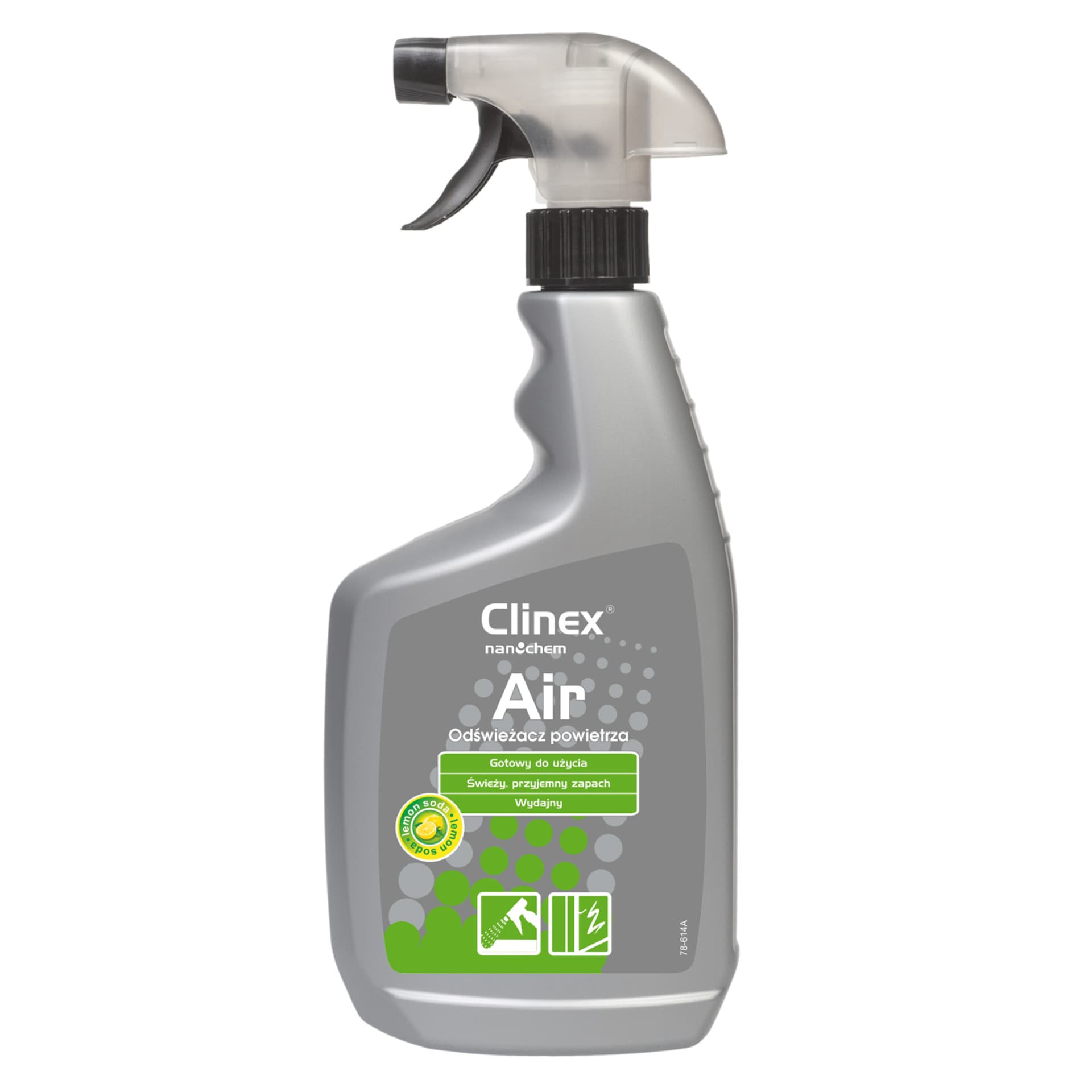 

Skuteczny odświeżacz powietrza rozpylany na powierzchnie CLINEX Air - Lemon Soda 650ML