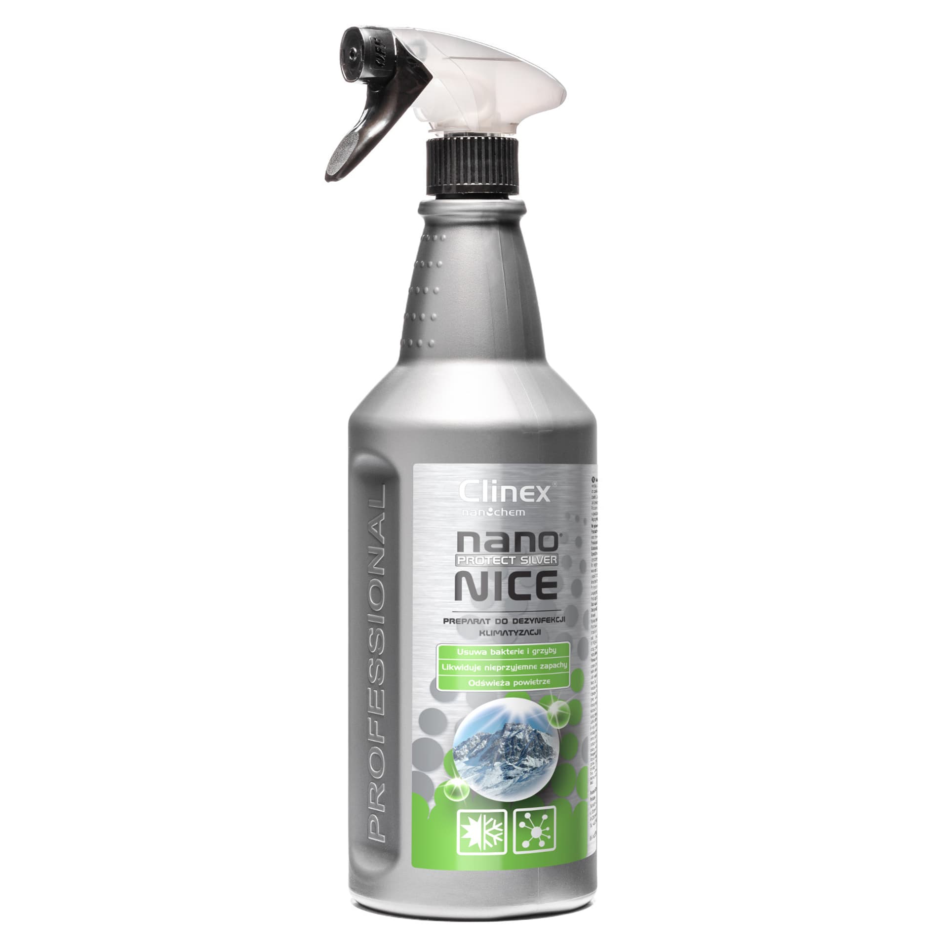 

Płyn środek do dezynfekcji odgrzybiania klimatyzacji i wentylacji CLINEX Nano Protect Silver Nice 1L