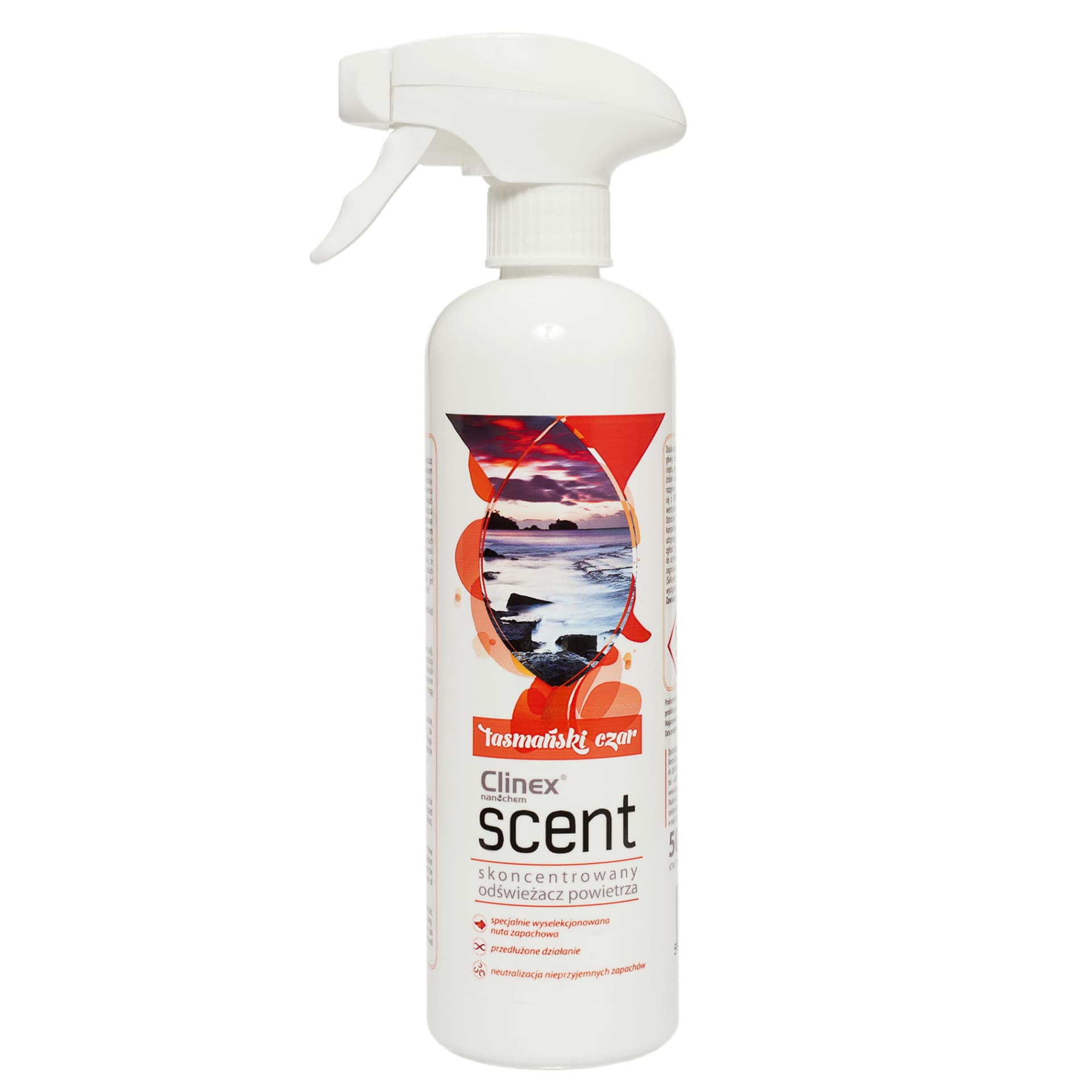 

Skoncentrowany odświeżacz powietrza rozpylany na powierzchnie CLINEX Scent - Tasmański Czar 500ML