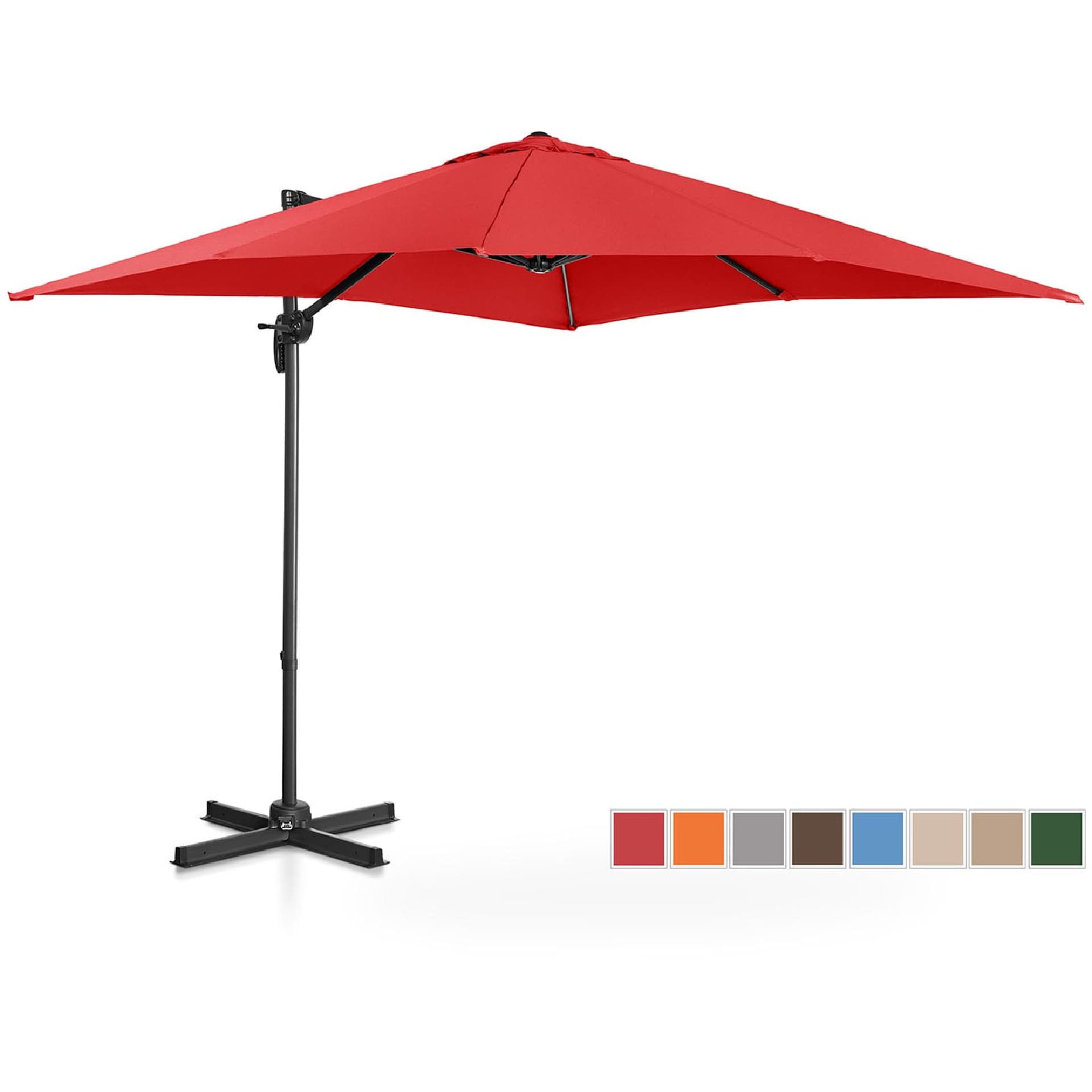 

Parasol ogrodowy boczny na wysięgniku kwadratowy 250 x 250 cm czerwony