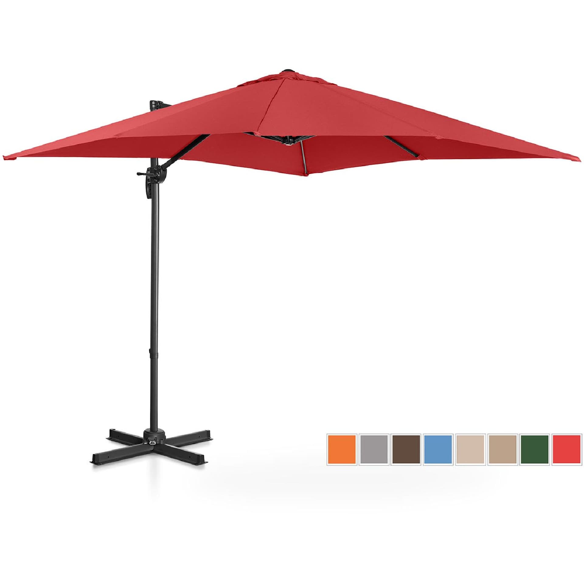 

Parasol ogrodowy boczny na wysięgniku kwadratowy 250 x 250 cm bordowy