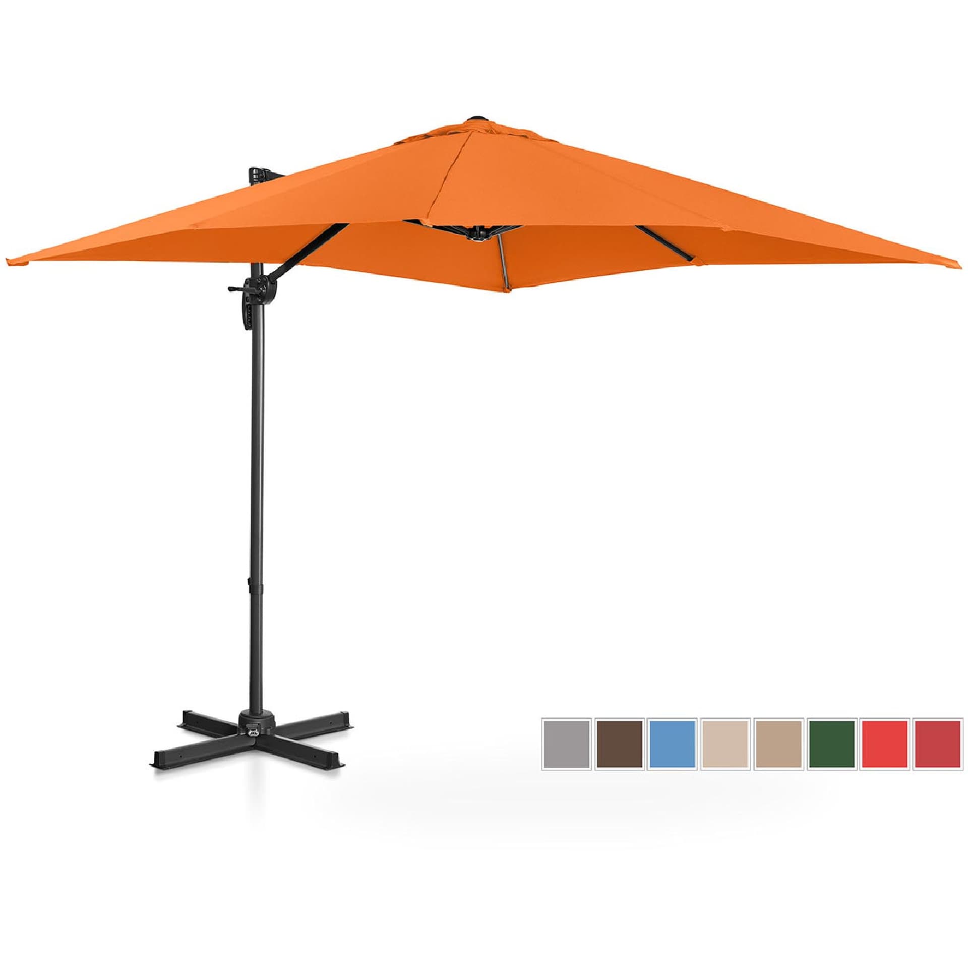 

Parasol ogrodowy boczny na wysięgniku kwadratowy 250 x 250 cm pomarańczowy