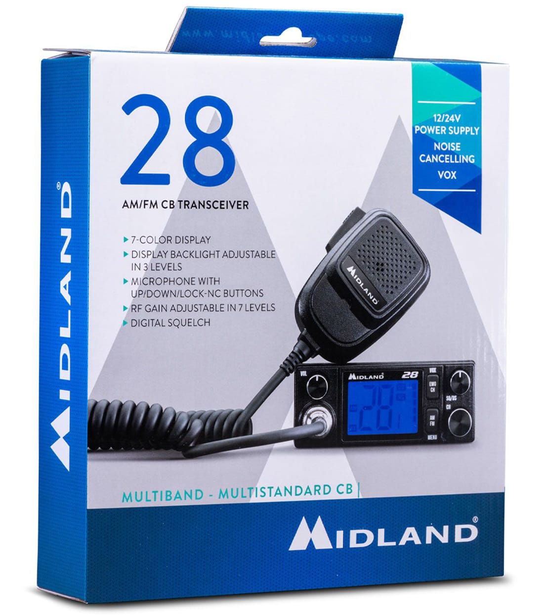 Radio CB Midland 28 AM/FM/ASQ/VOX 12/24V 4W - Arena.pl