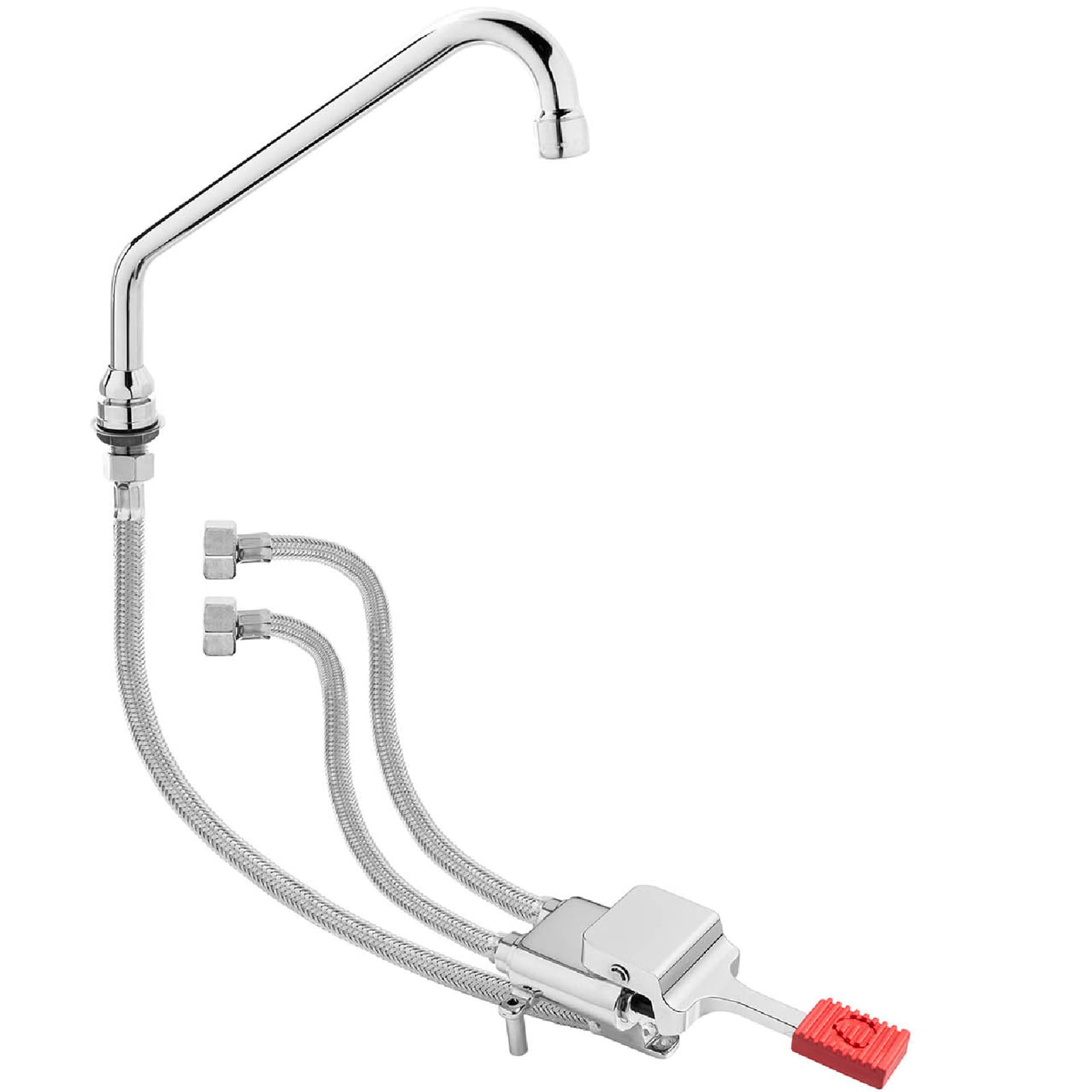 

Bateria umywalkowa bezdotykowa z włącznikiem nożnym dł. 25 cm