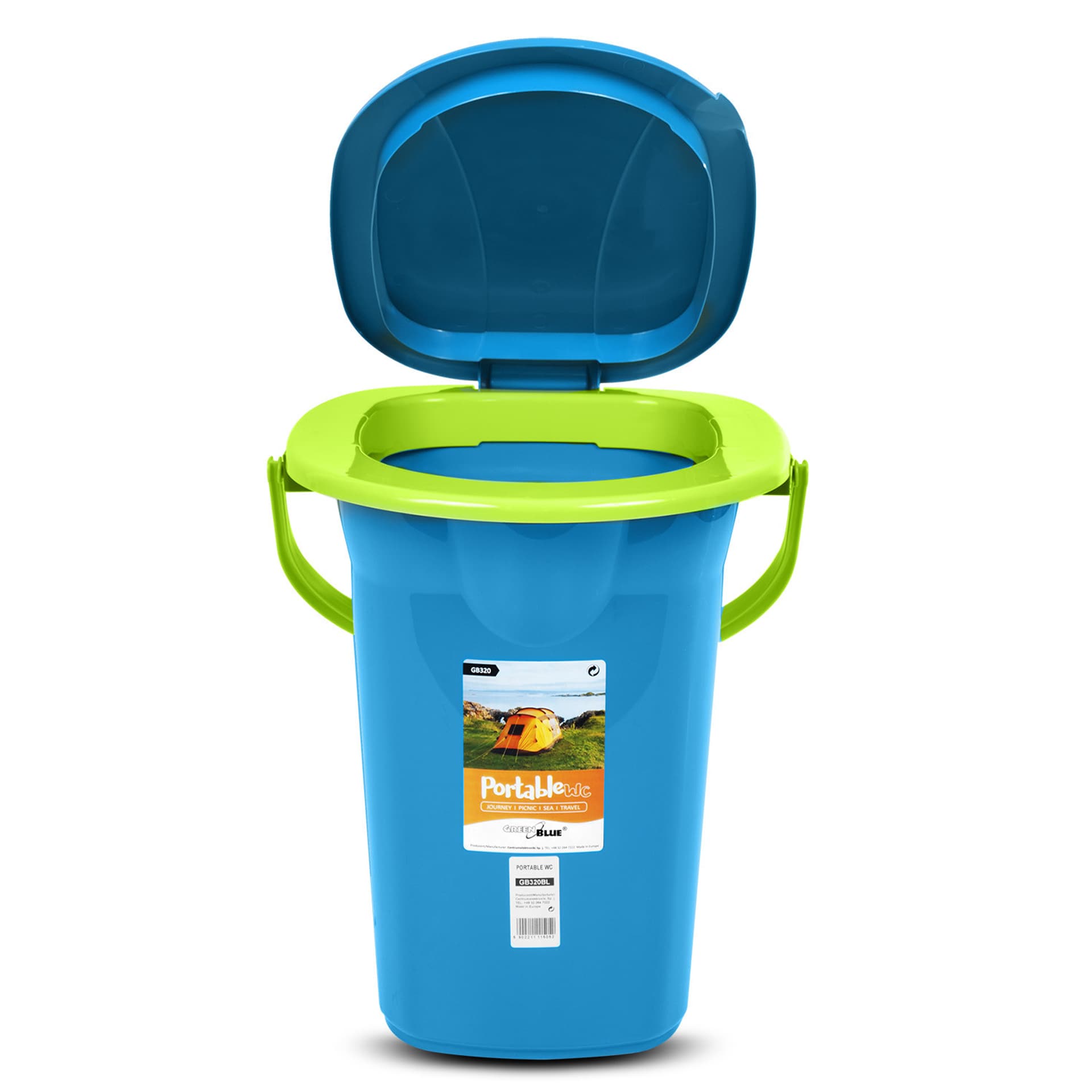 

Toaleta turystyczna GreenBlue GB320BL morski-limonka