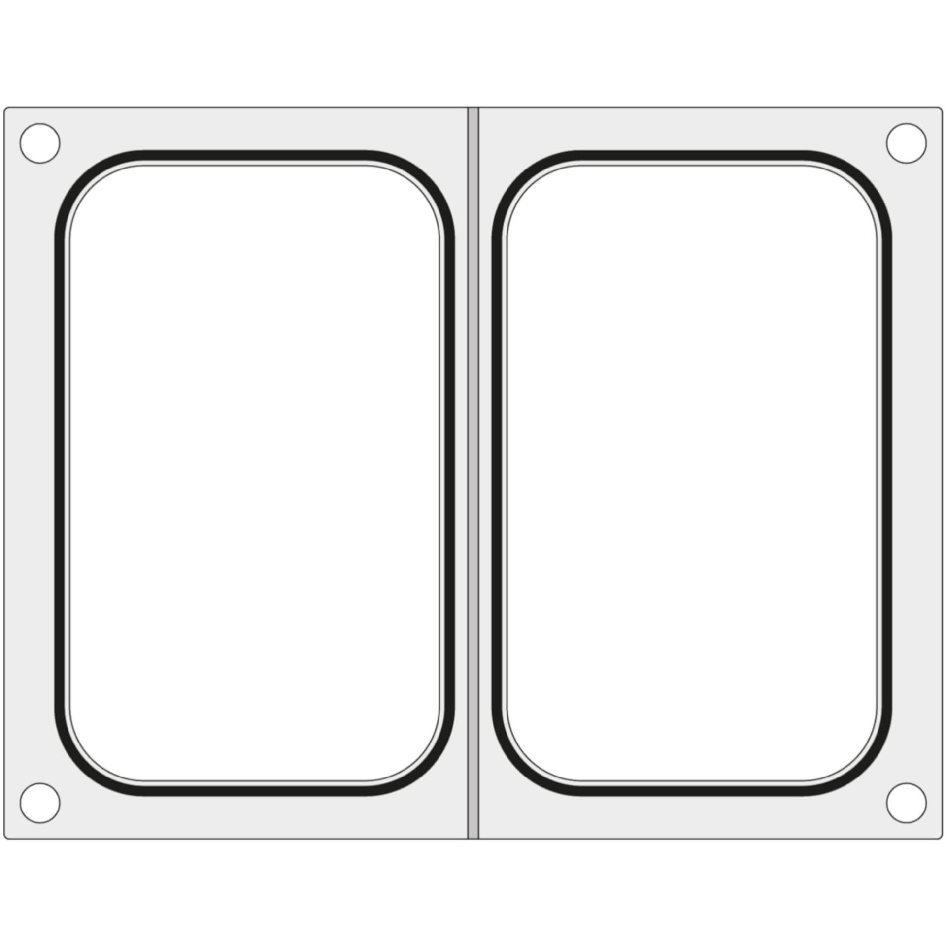 

Matryca forma do zgrzewarki Duni DF10 na dwie tacki pojemniki 178x113 mm - Hendi 805794