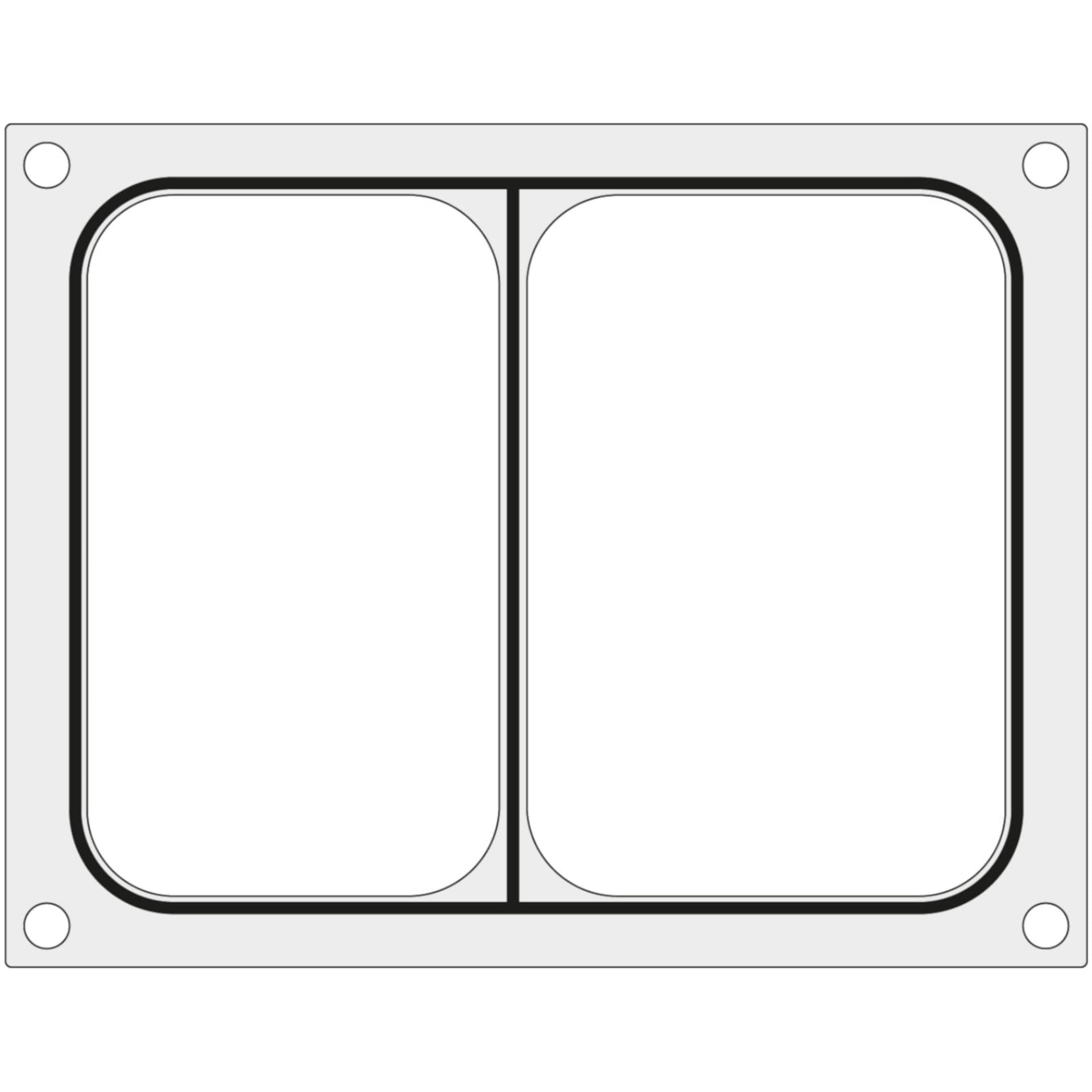 

Matryca forma do zgrzewarek BOKAMA na tackę dwudzielną 227x178 mm - Hendi 805893