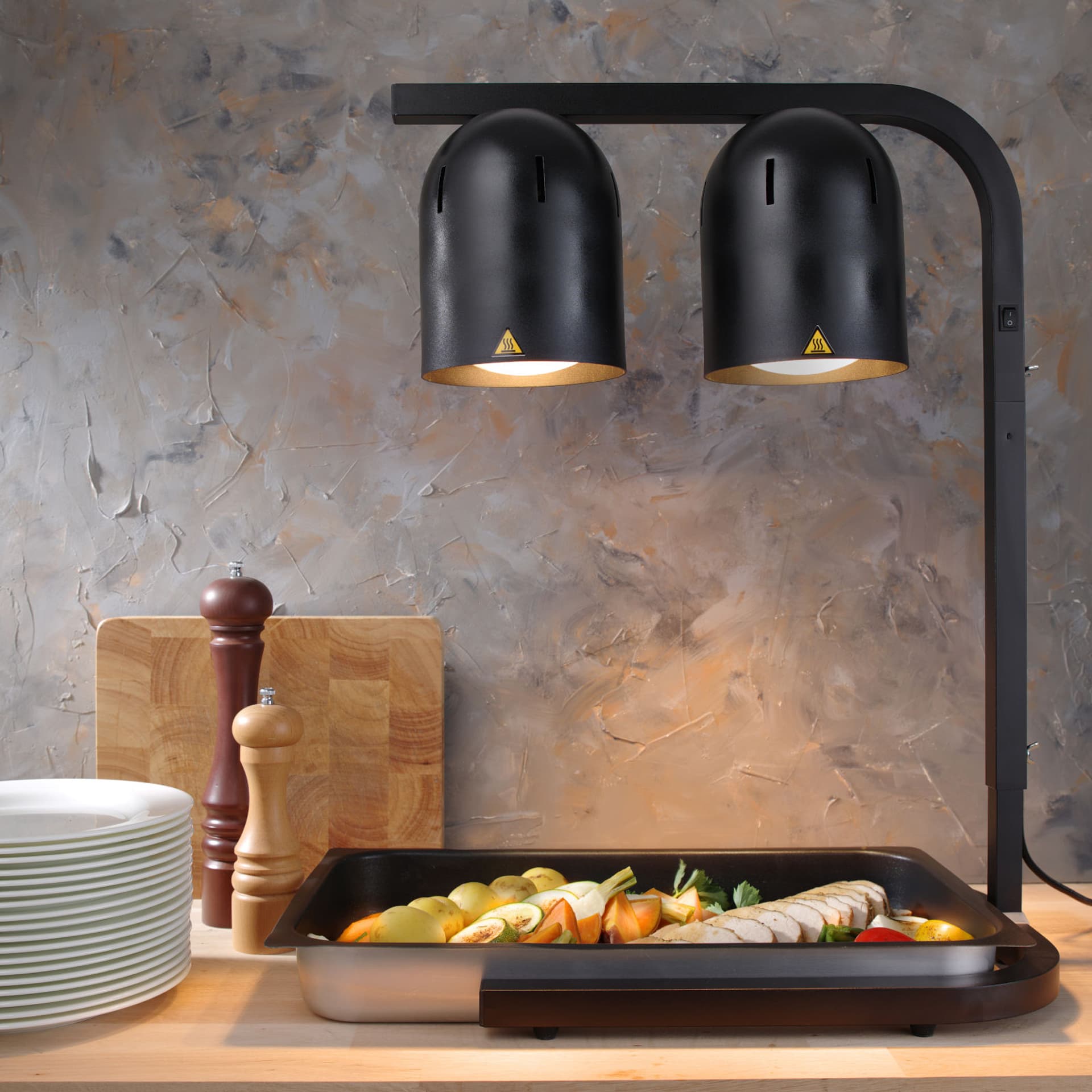 

Lampa grzewcza do podgrzewania frytek potraw czarna 500 W - Hendi 273913
