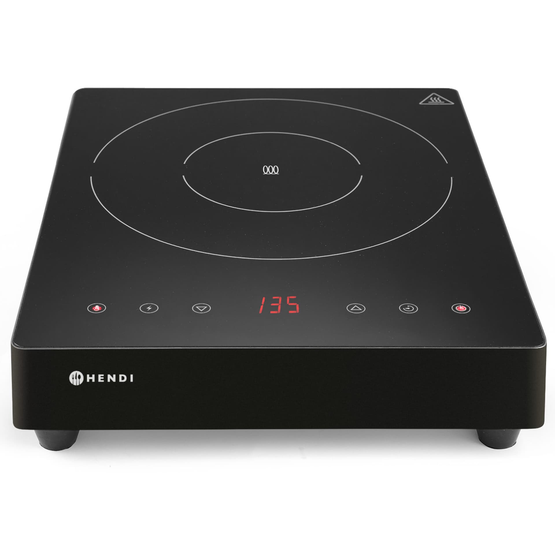 

Kuchenka indukcyjna przenośna z panelem dotykowym 1 pole grzewcze Black Line śr. 28 cm 3500 W - Hendi 239421