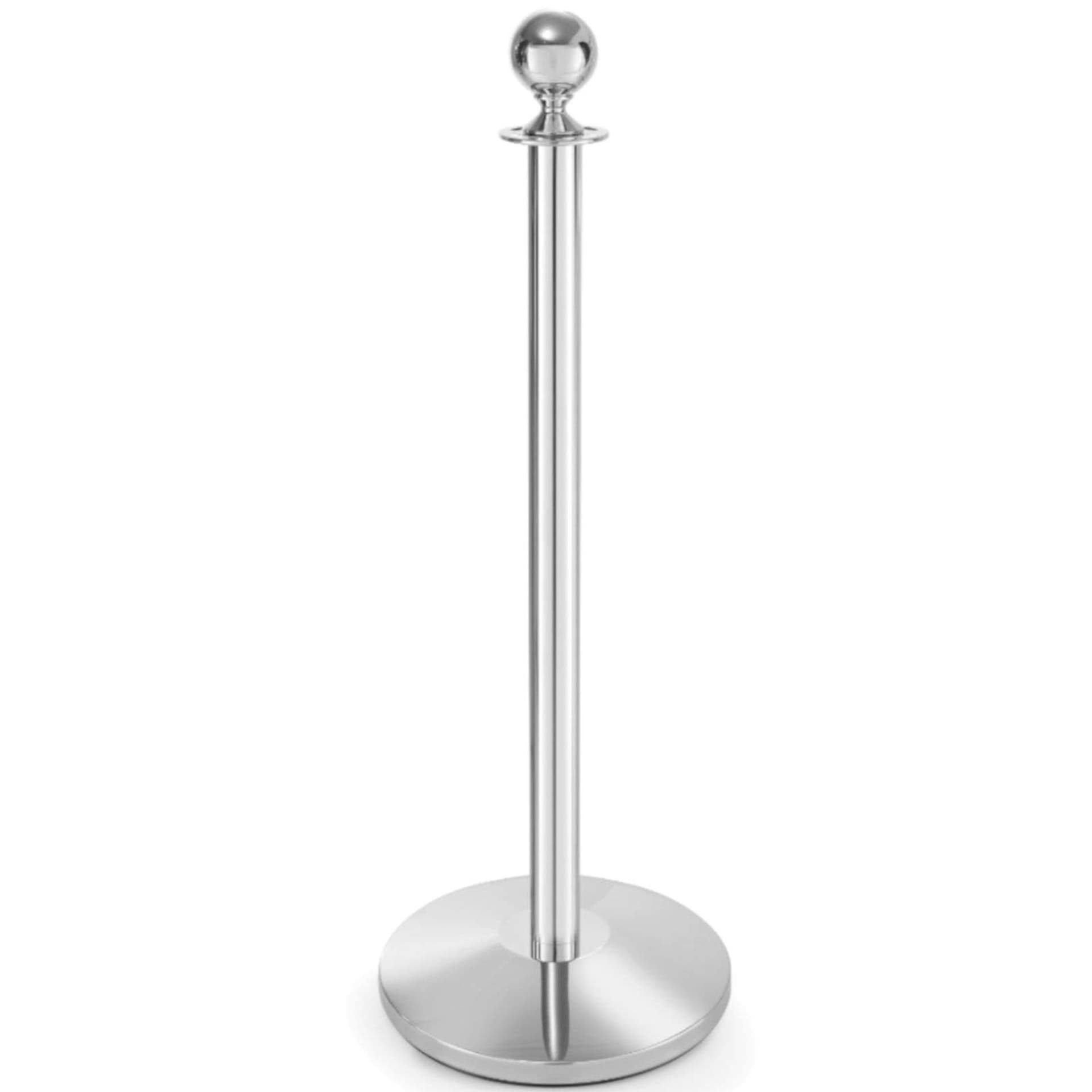 

Słupek odgradzający stalowy chromowany wys. 93cm - srebrny