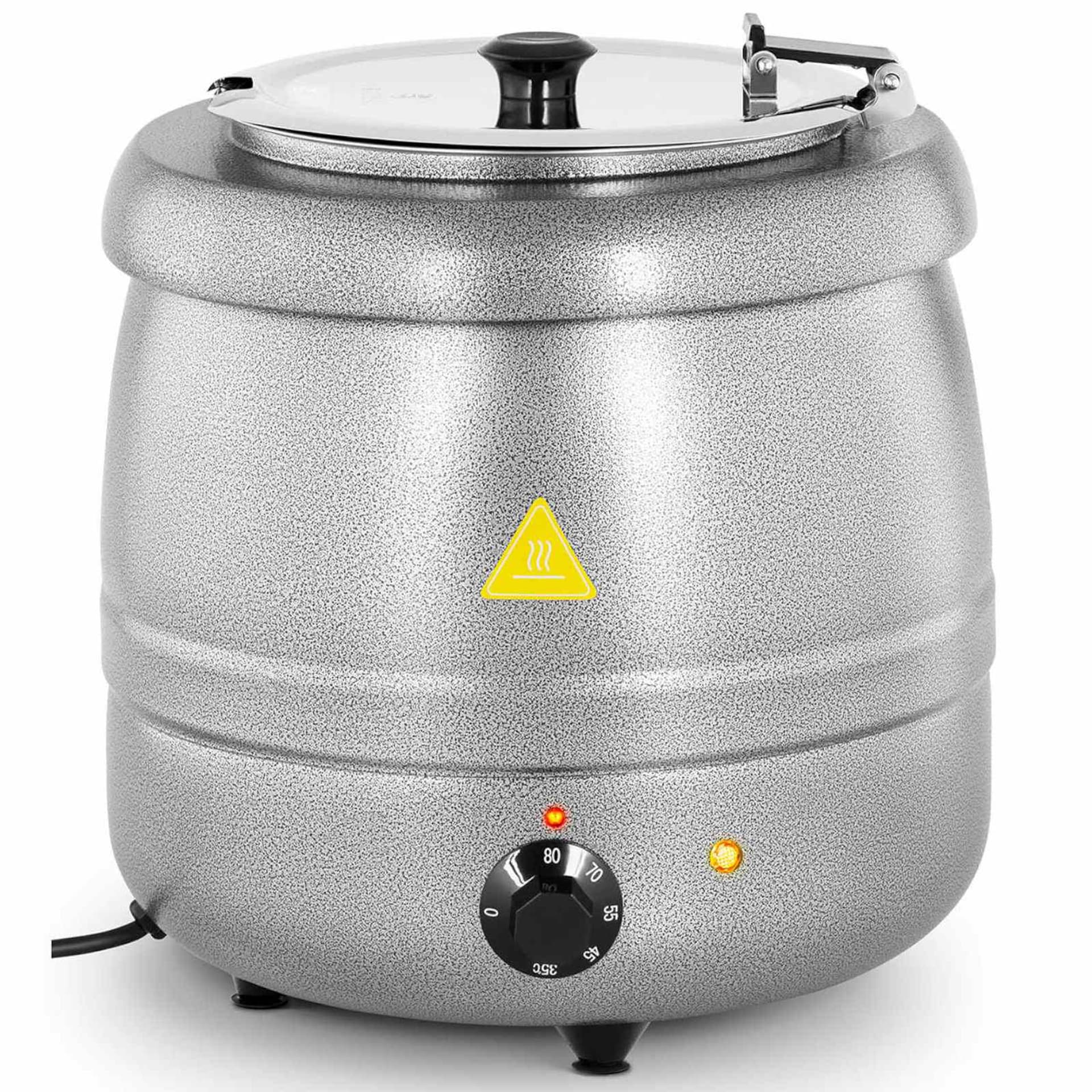 

Kociołek termos do zupy elektryczny ze stali nierdzewnej cool-touch 400 W 10 l 35-80C srebrny